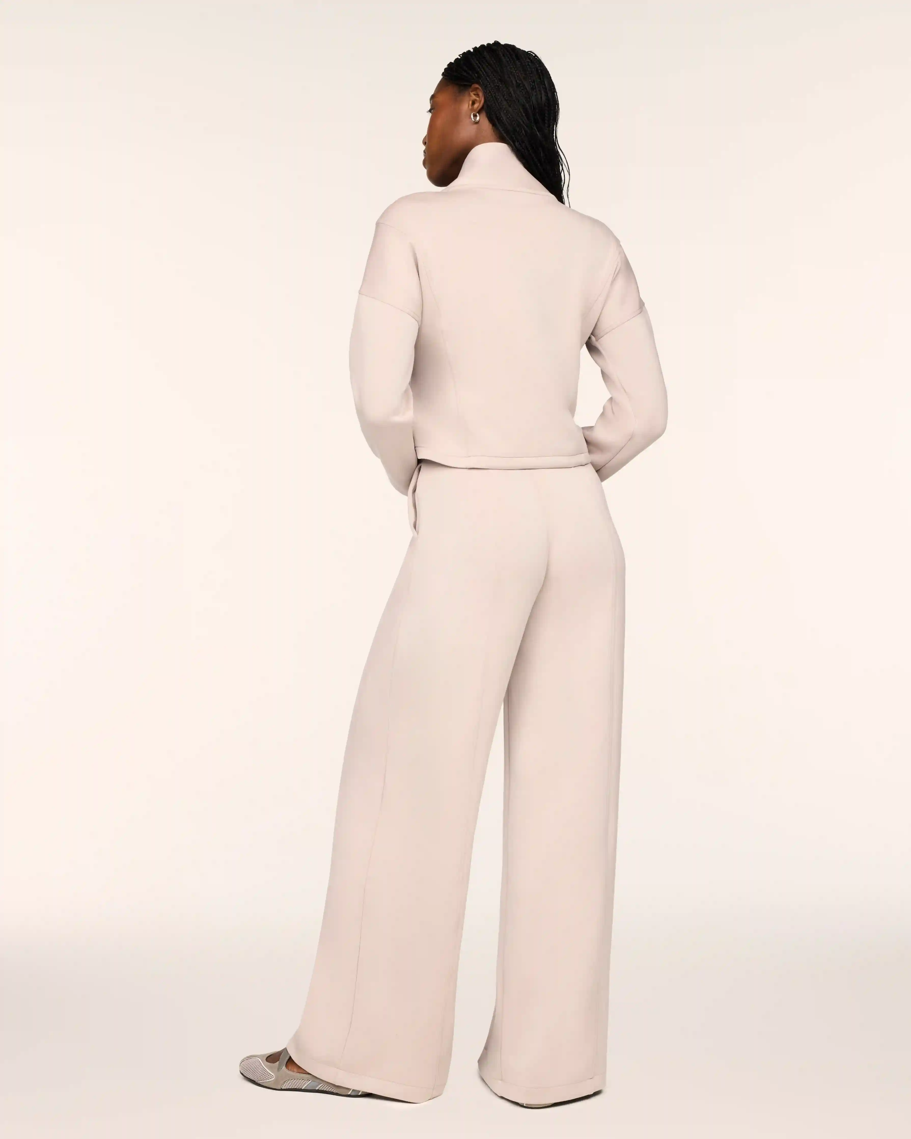 Alternative view of SPANX AirEssentials® Long Sleeve Shawl Collar Jumpsuit | Mushroom