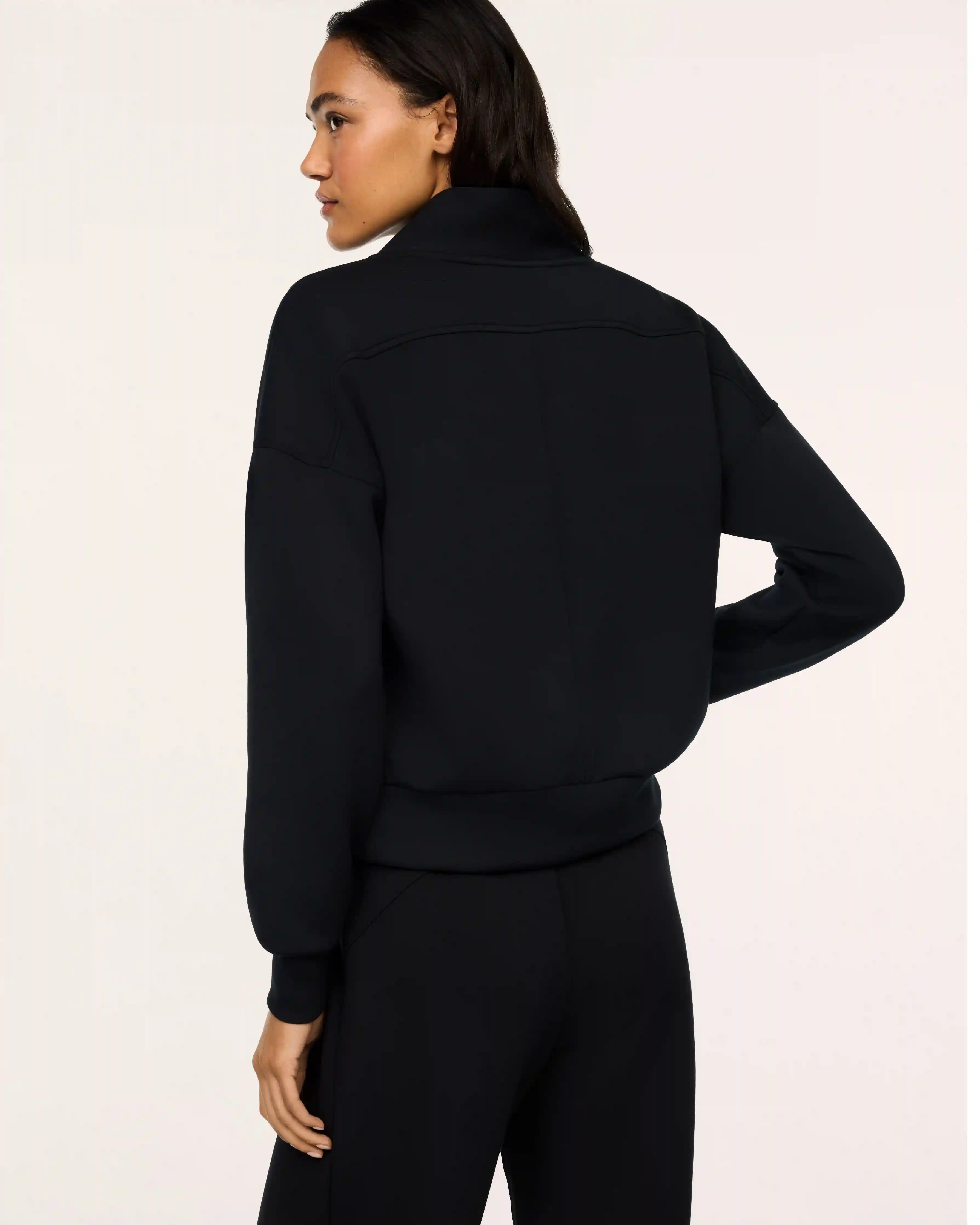 Alternative view of SPANX AirEssentials® Shawl Collar Half Zip | Very Black