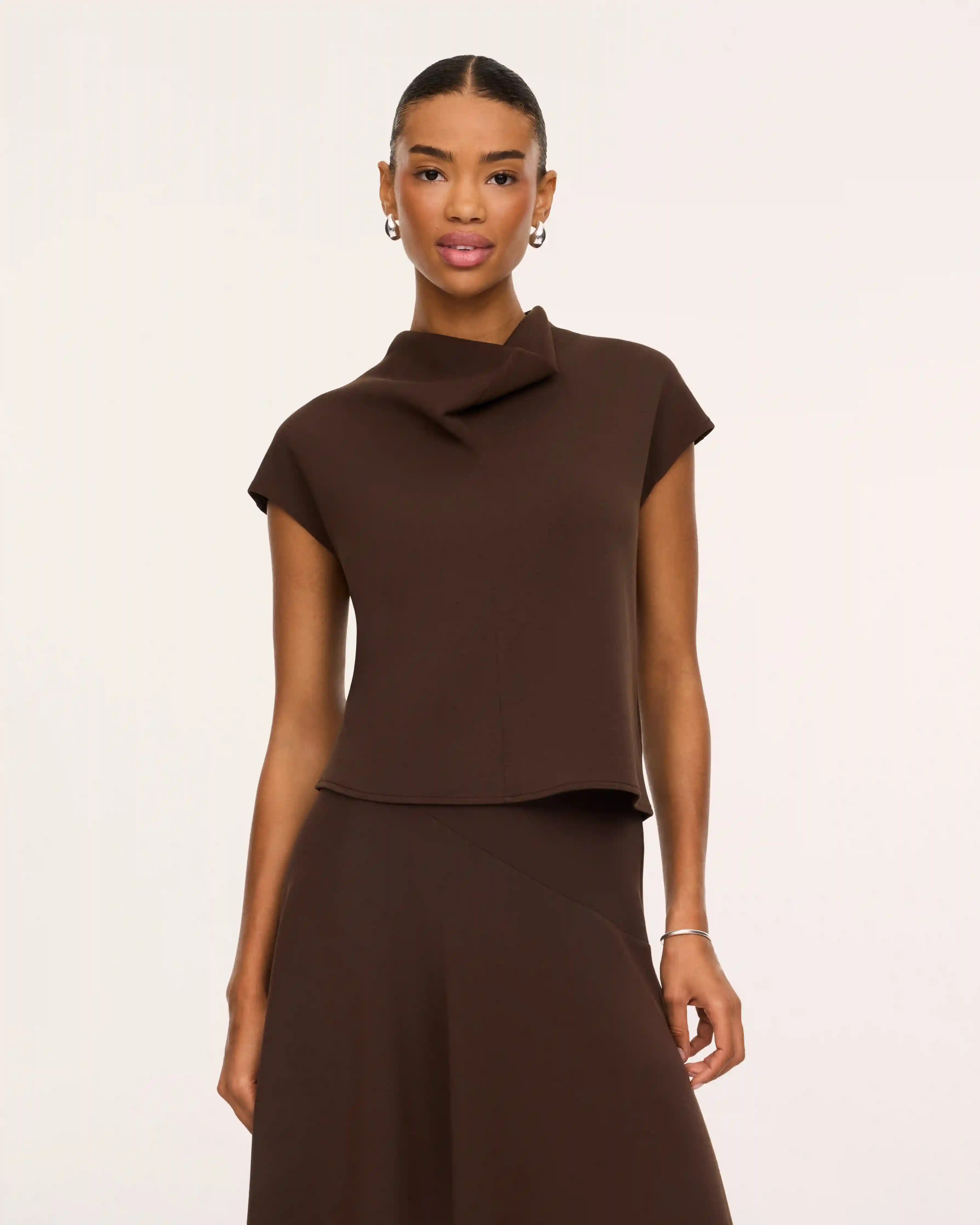 SPANX AirEssentials® Draped Tee | Umber Root