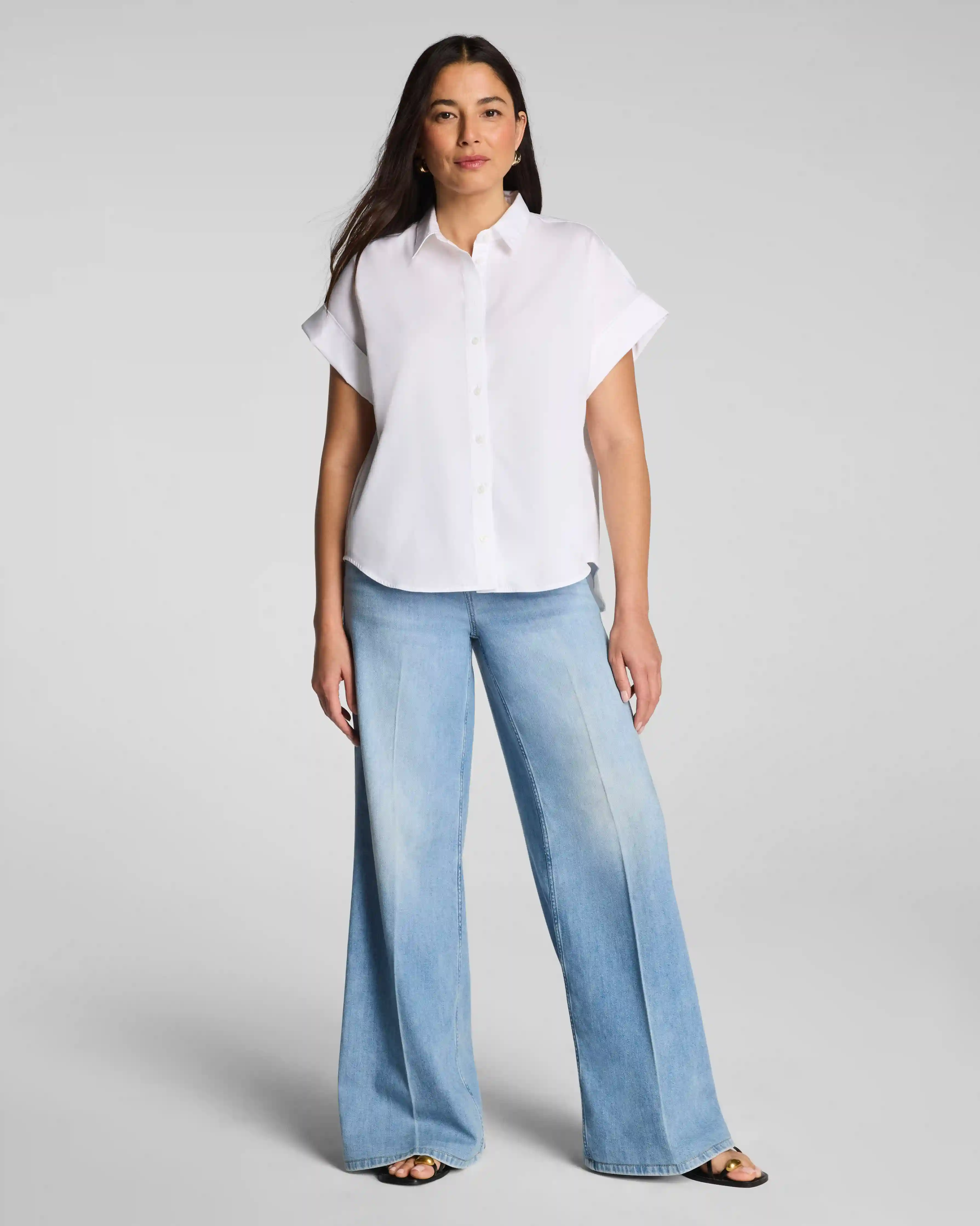 SPANXsupersmooth®  Authentic 360 Lightweight Super Wide Leg Jeans | Seaside Blue