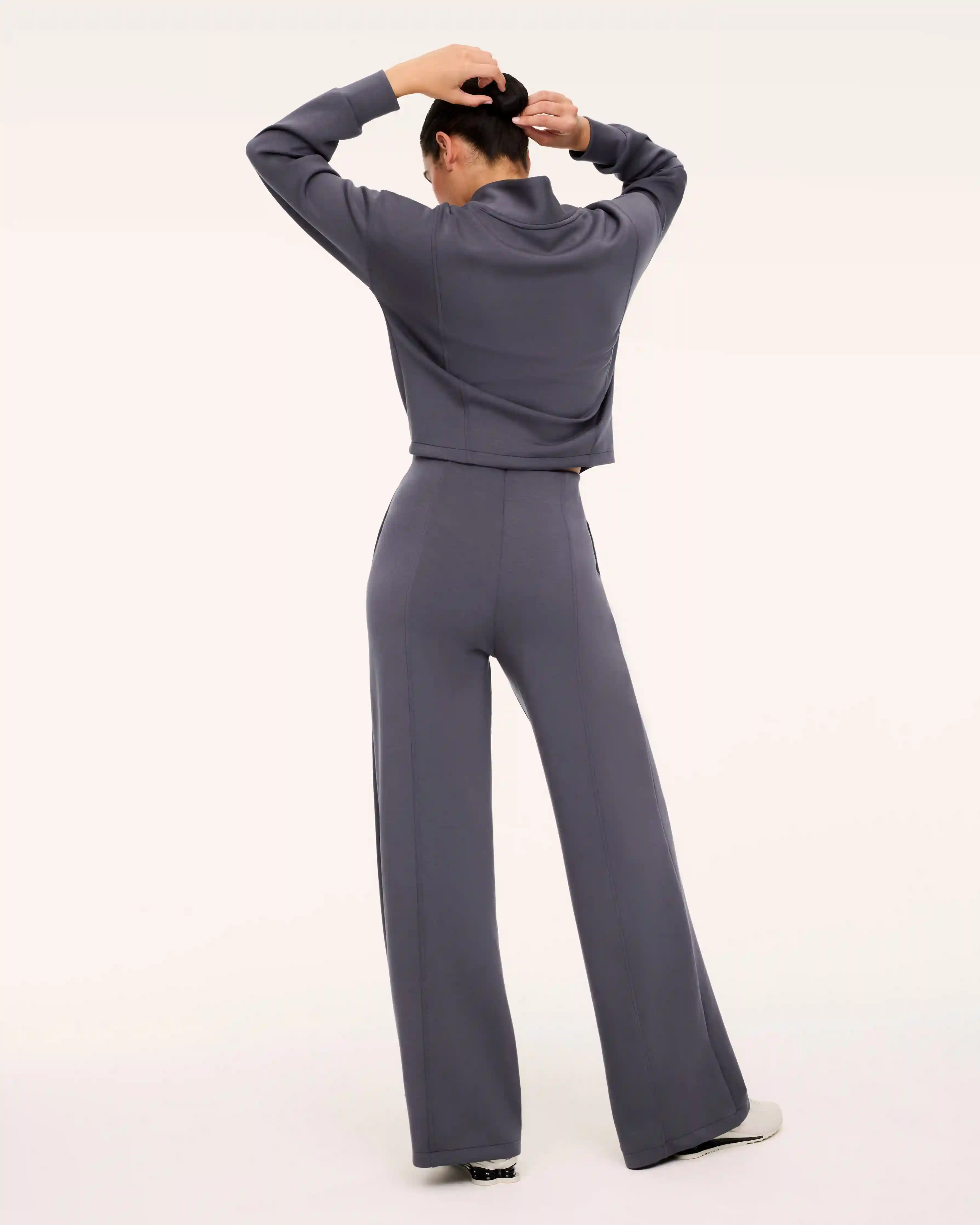 Alternative view of SPANX AirEssentials® Long Sleeve Shawl Collar Jumpsuit | Dark Slate