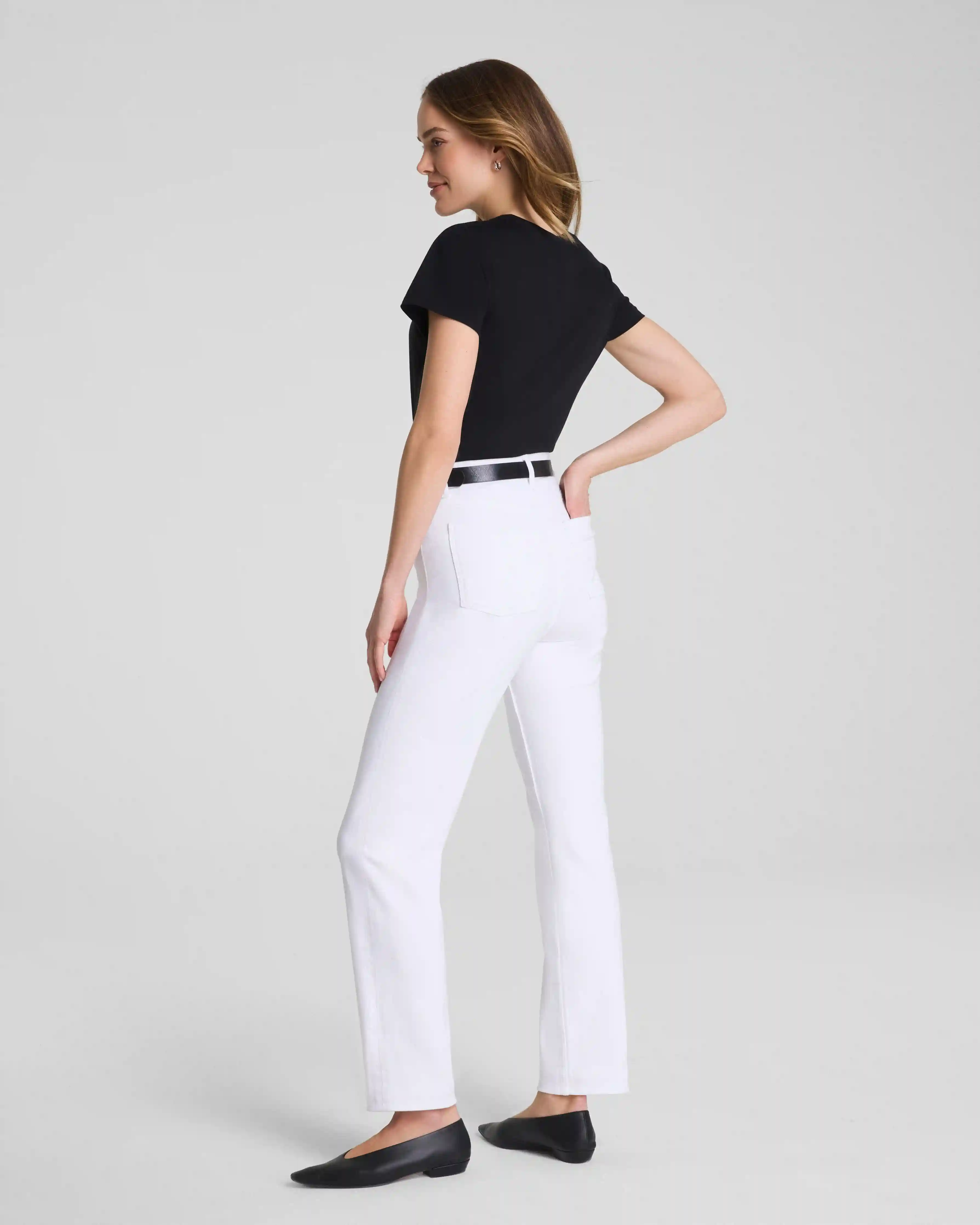 Alternative view of SPANXshape®  Authentic 360 90s Straight Leg Jeans | Classic White