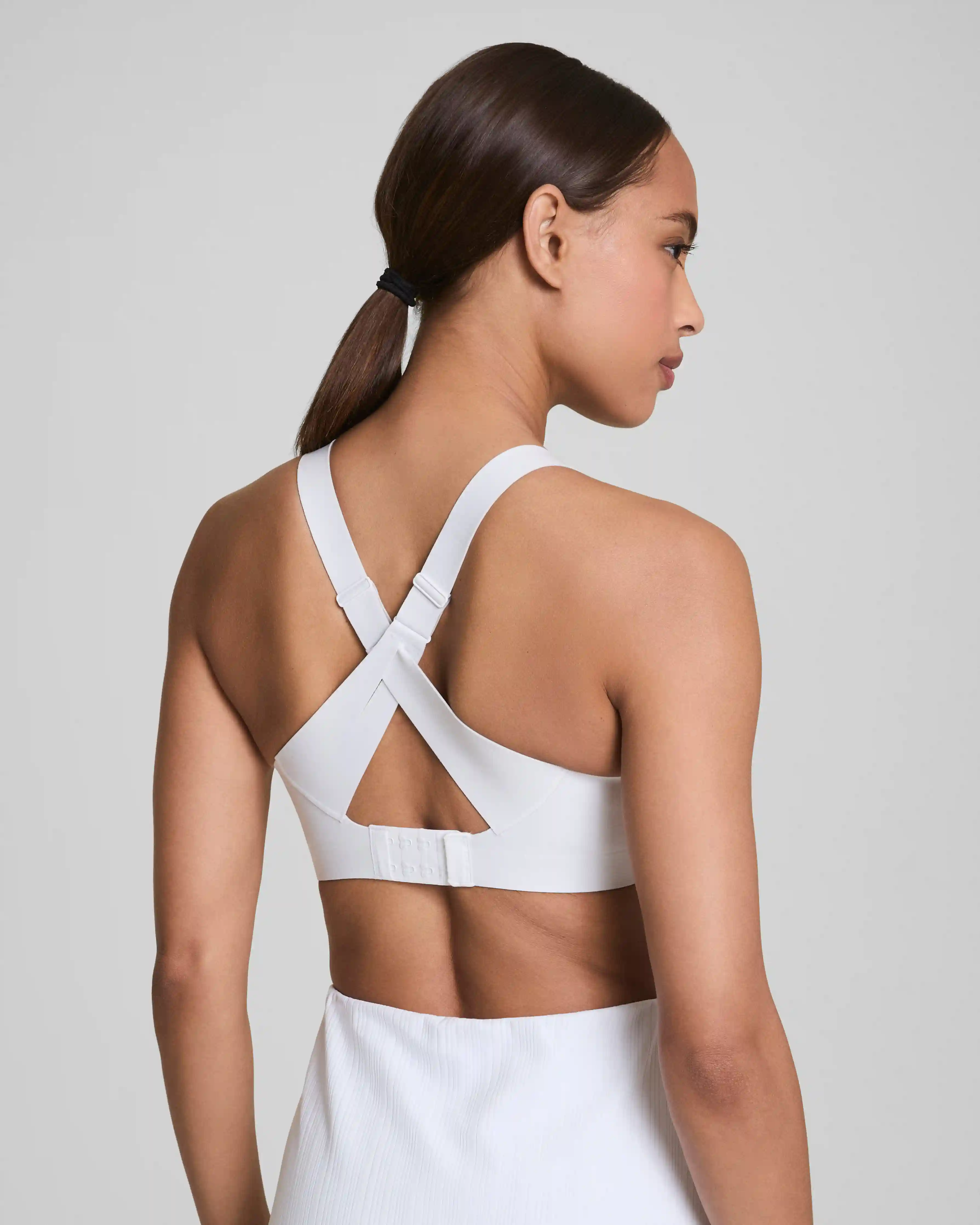 Alternative view of SPANX® BoostUp Medium Impact Sports Bra | Vivid White
