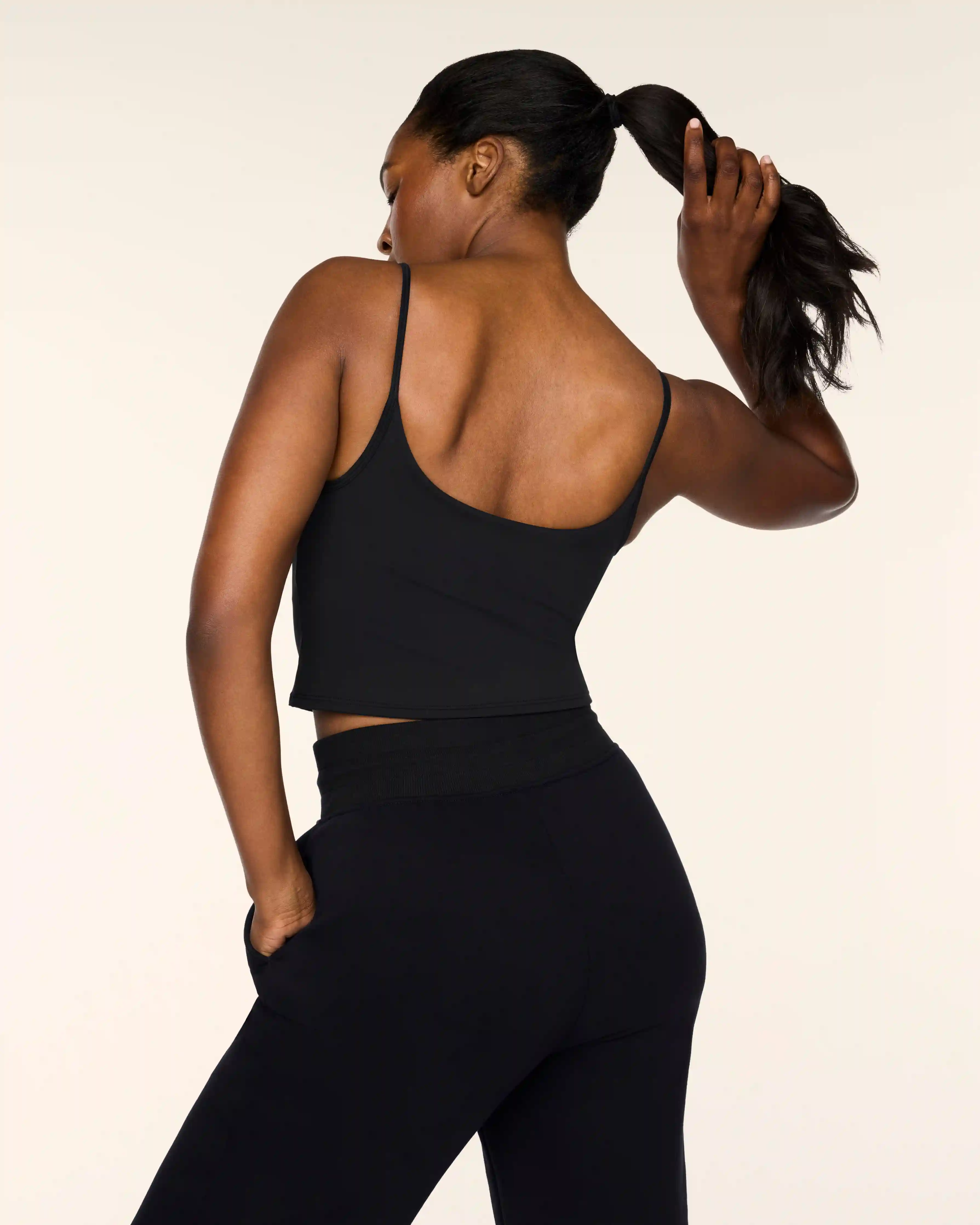 Alternative view of SPANX® BoostUp Cropped Shelf Cami | Very Black