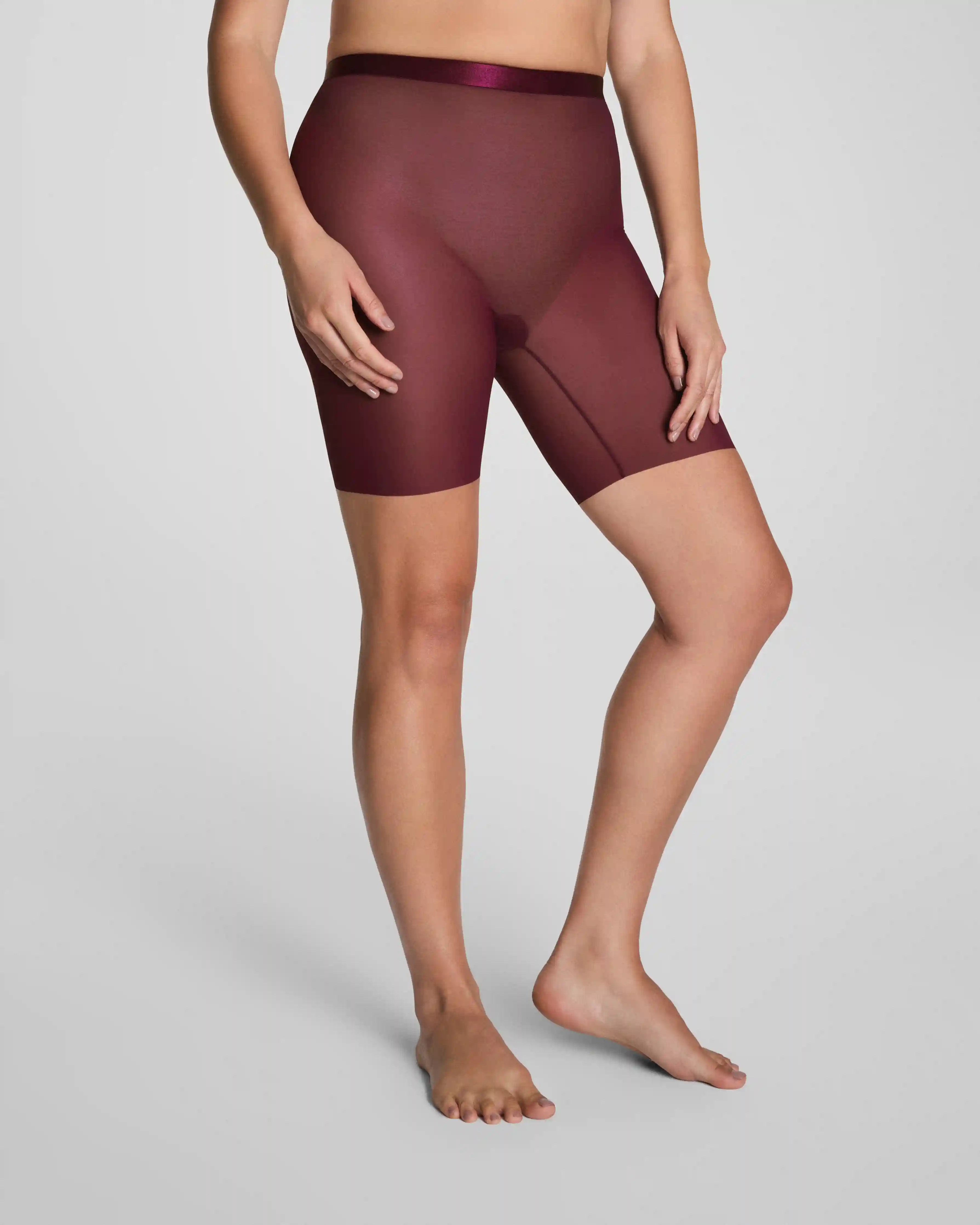 Alternative view of SPANXsupersmooth®  SheerSense Mid-Thigh Short | Plum Berry