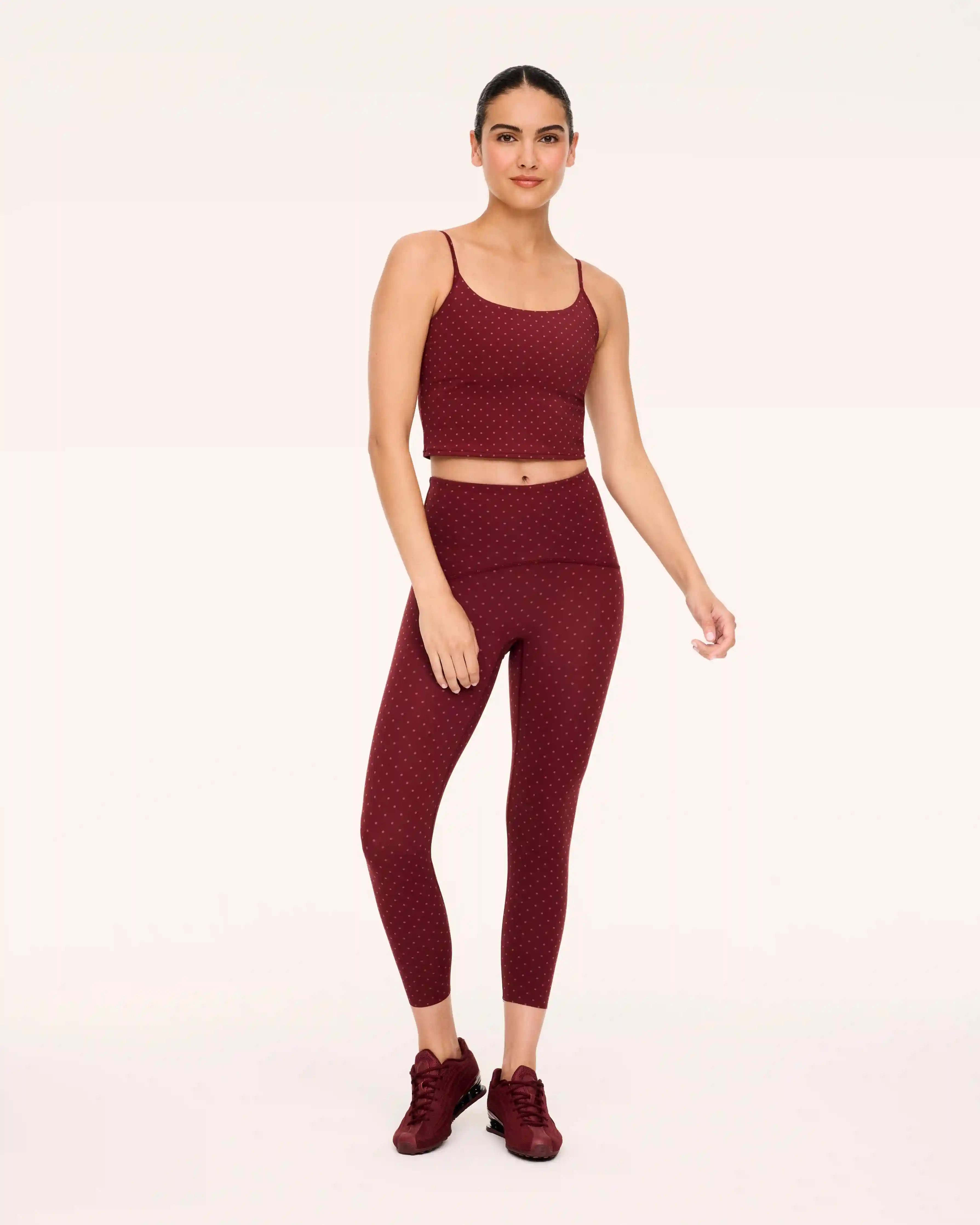 SPANXshape® Booty Boost® 7/8 Leggings | Vino Polka Dot