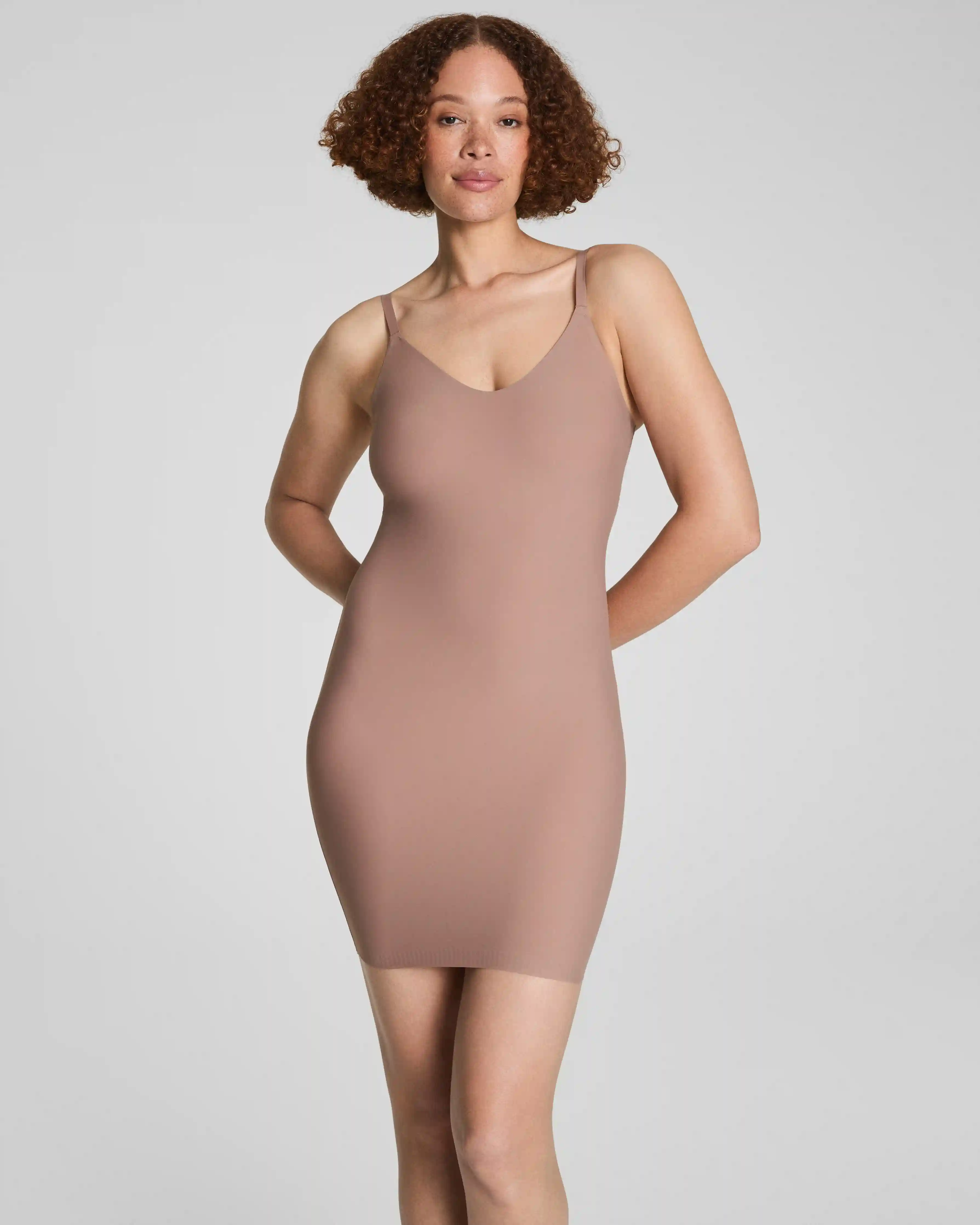 SPANXsupersmooth®  Essential V-Neck Slip | Cafe Au Lait