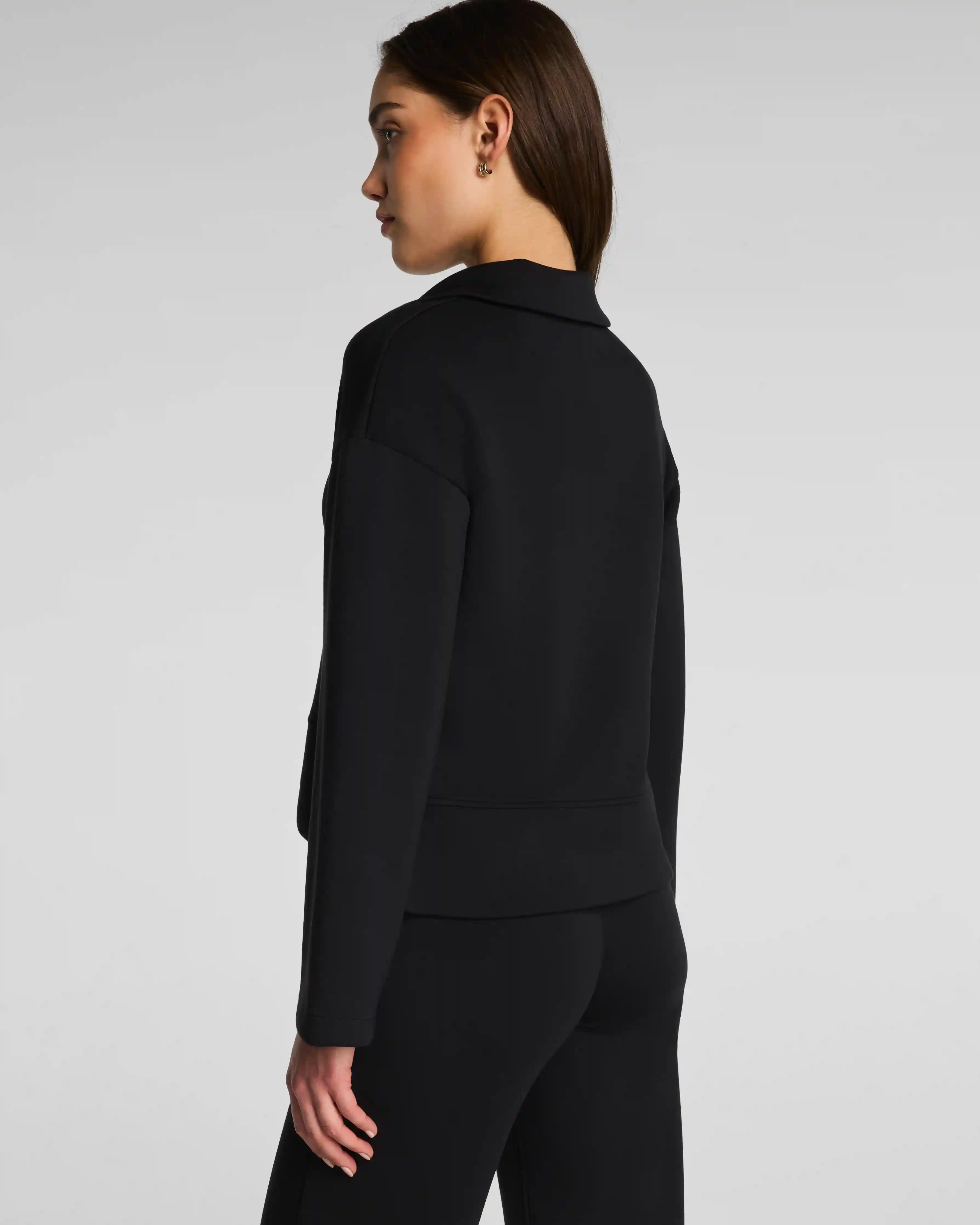 Alternative view of SPANX AirEssentials® Long Sleeve Polo Top | Very Black