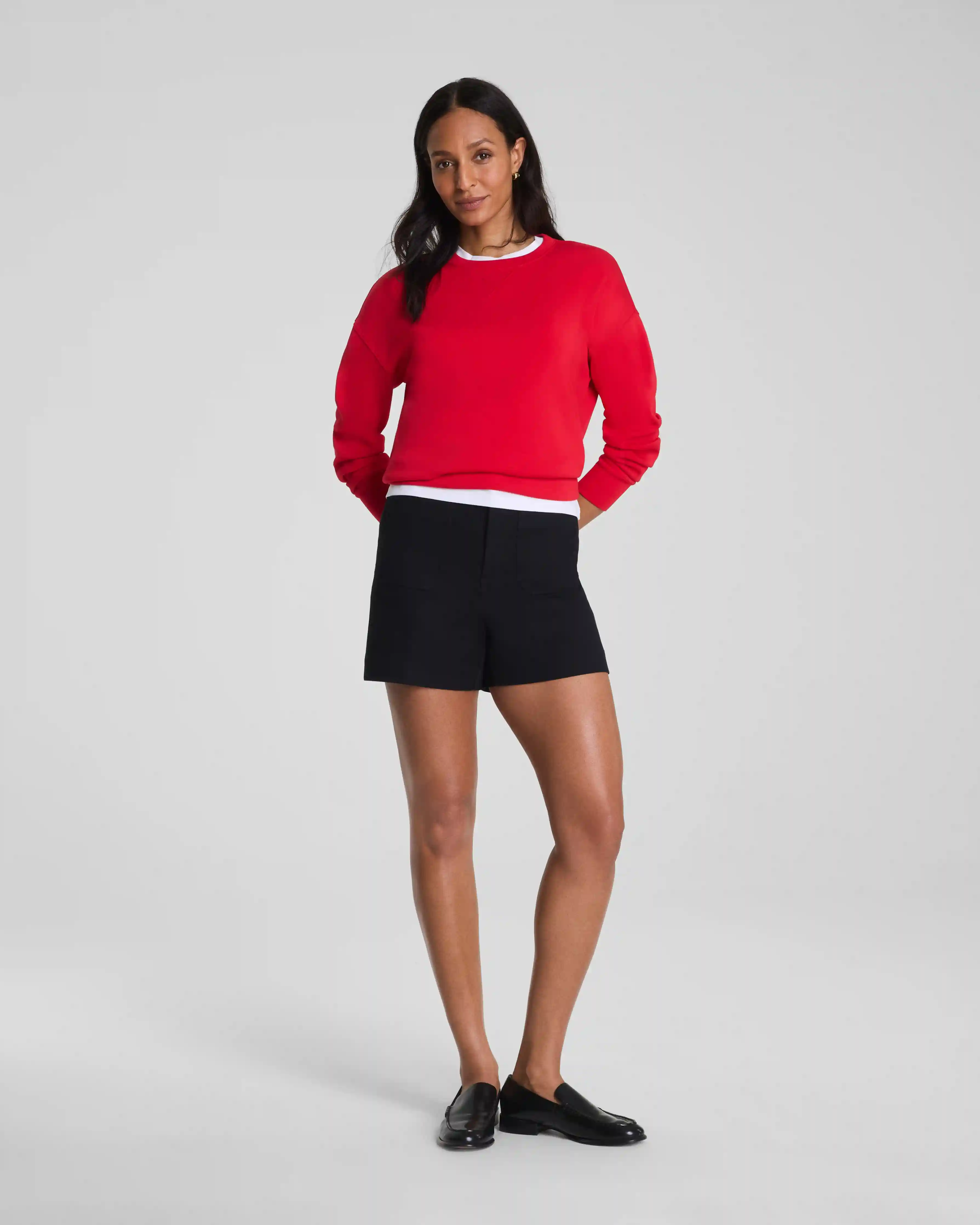SPANXsupersmooth®  Stretch Twill Short with Patch Pockets, 5" | Classic Black