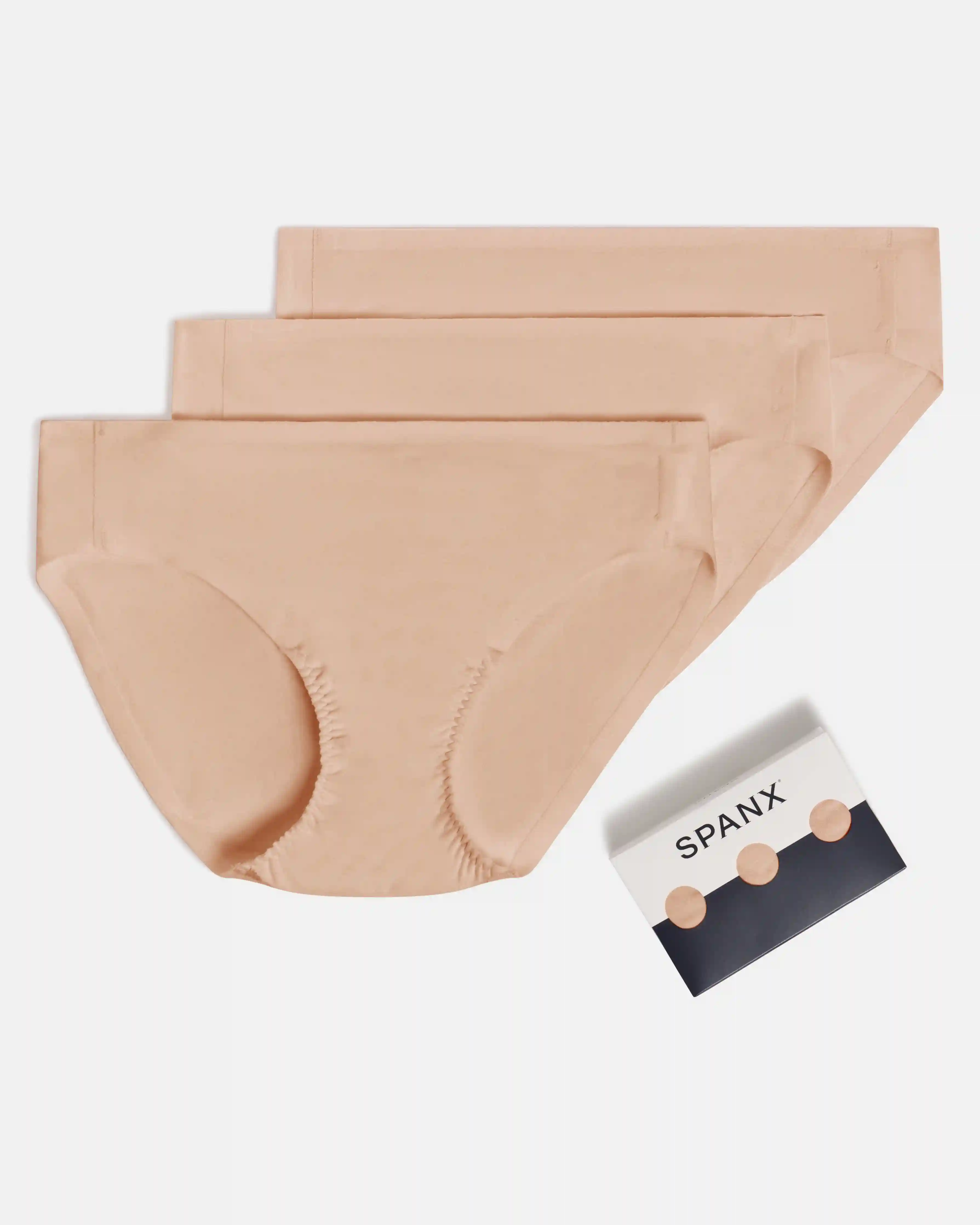 SPANXsmooth®  Fit-To-You Supima® Cotton Bikini 3-Pack | Toasted Oatmeal