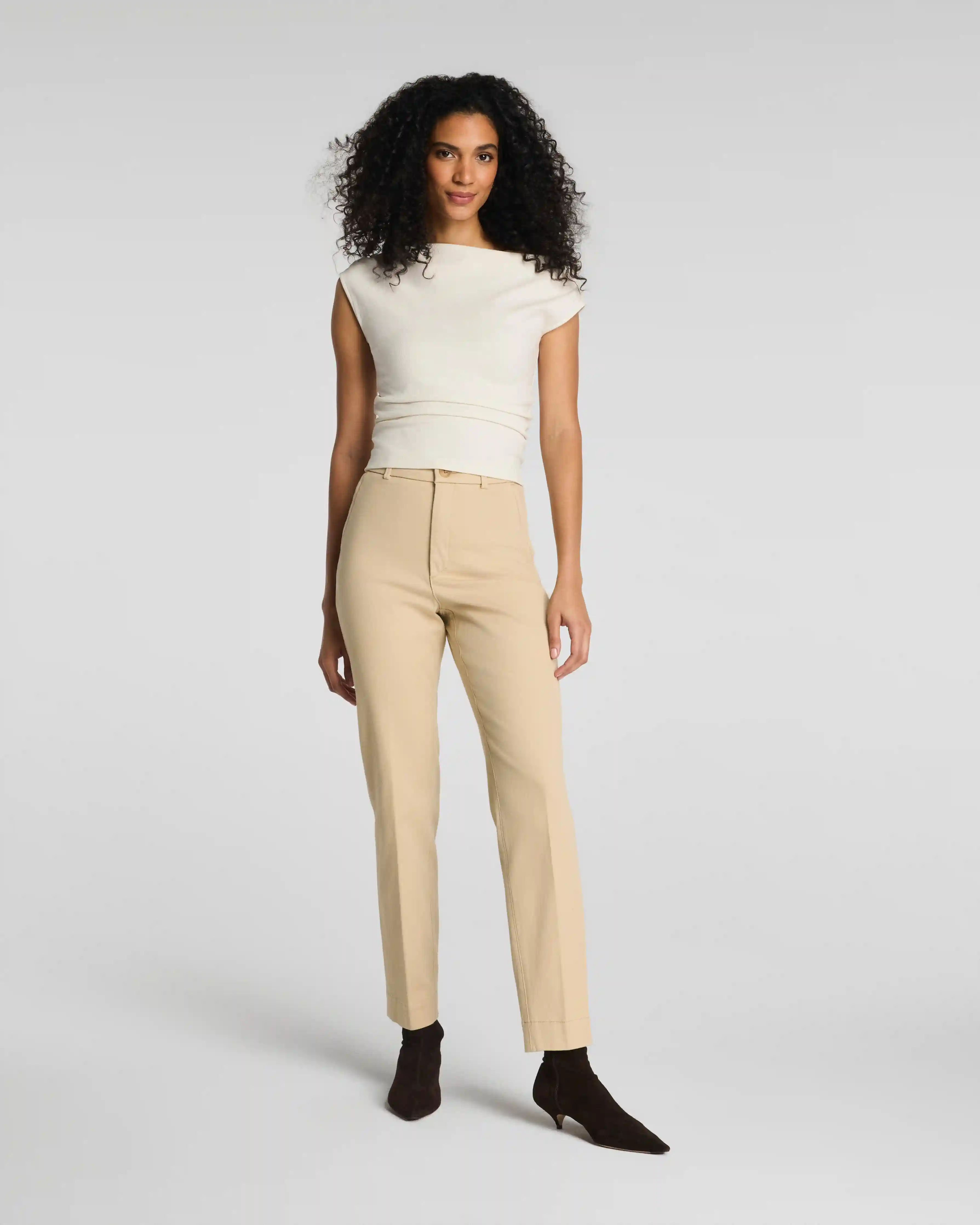 SPANXsupersmooth®  Stretch Twill Slim Straight Pant | Sandbar