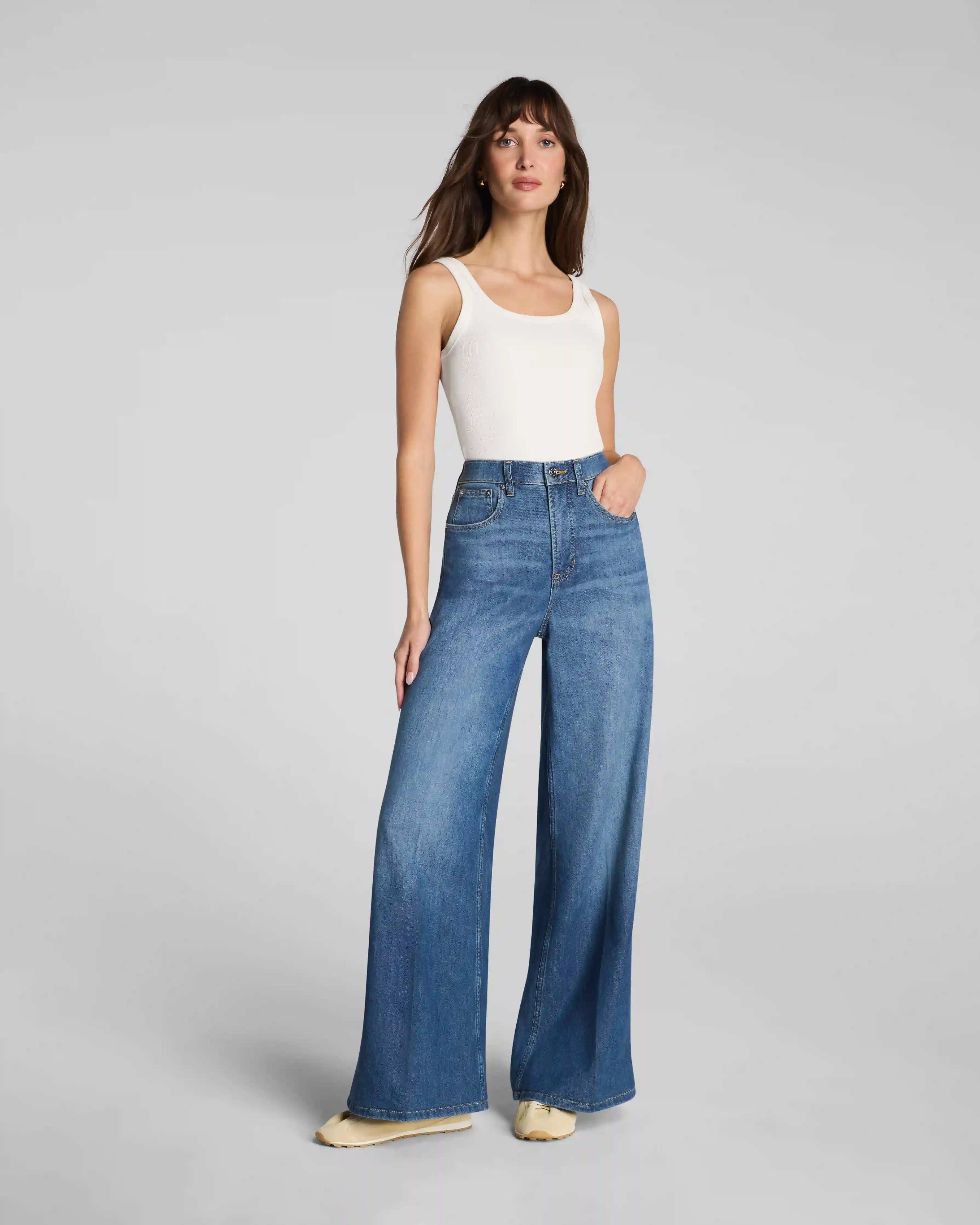 SPANXsupersmooth®  Authentic 360 Lightweight Super Wide Leg Jeans | Oceanic