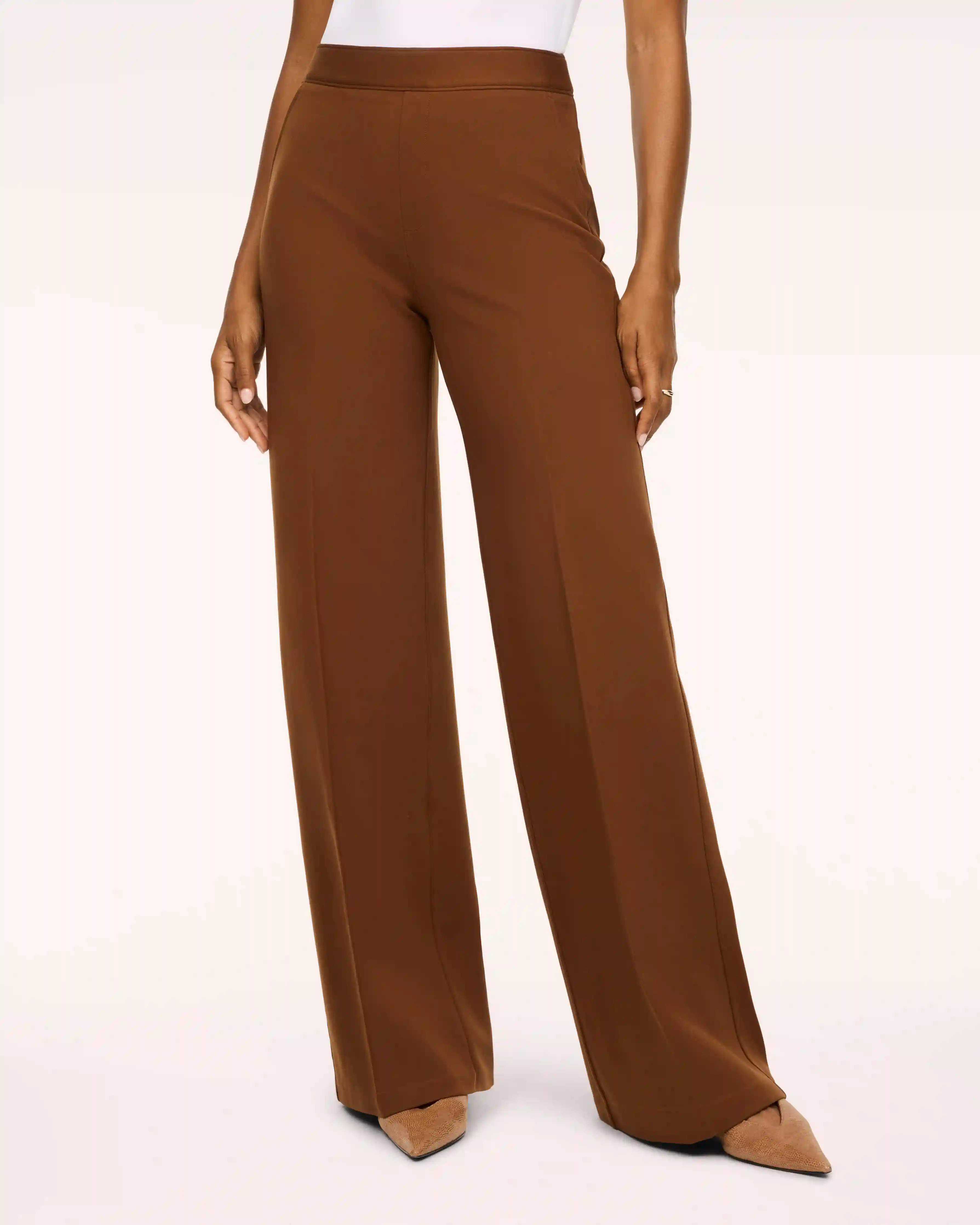 Alternative view of SPANXsupersmooth® PerfectFit Ponte Wide Leg Pant | Brandy