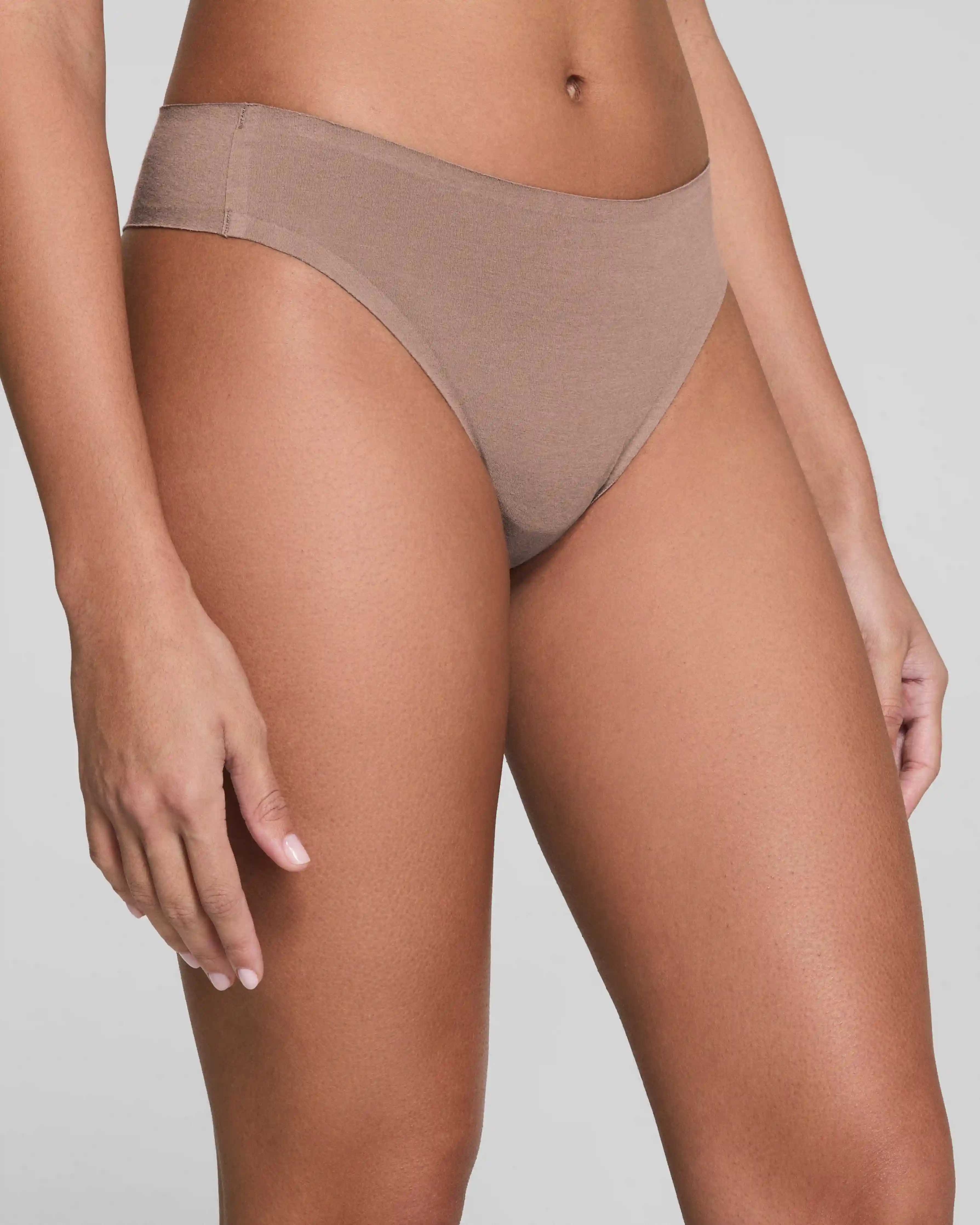 Alternative view of SPANXsmooth®  Fit-To-You Supima® Cotton Thong 3-Pack | Cafe Au Lait