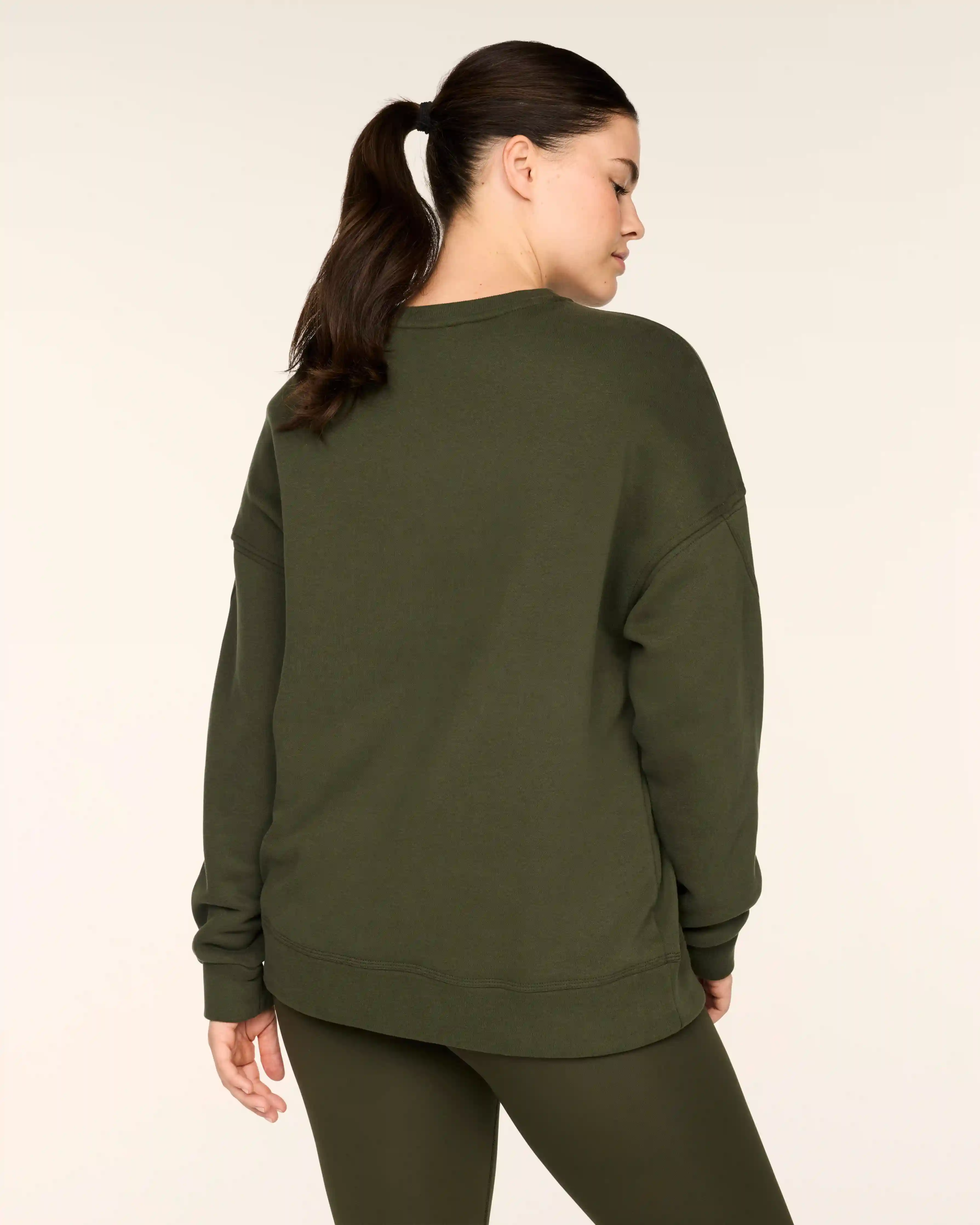 Alternative view of SPANX® BoostUp Cotton Fleece Crewneck Tunic | Monstera