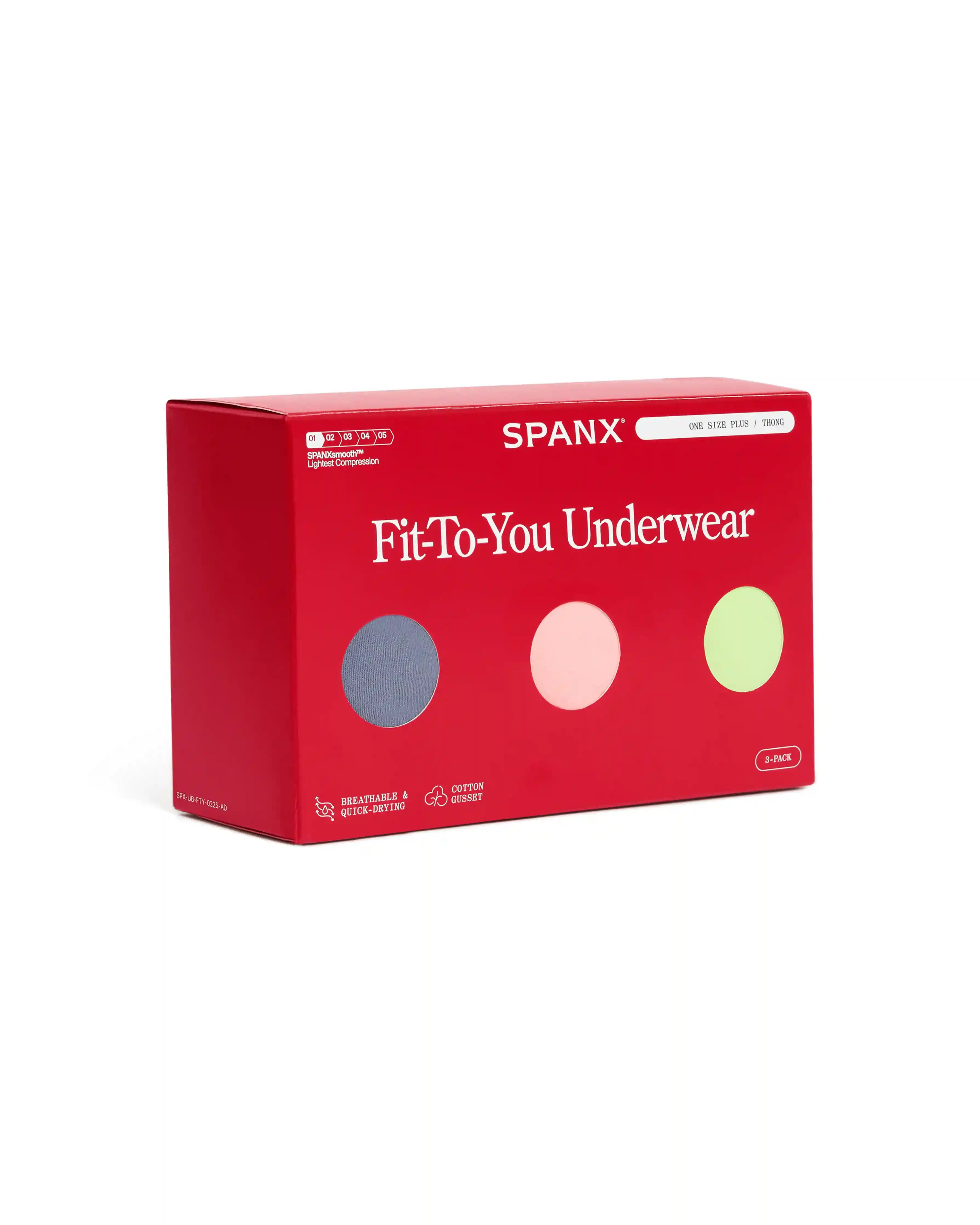 Alternative view of SPANXsmooth®  Fit-To-You Thong 3-Pack Box | Rain/Begonia/Zest
