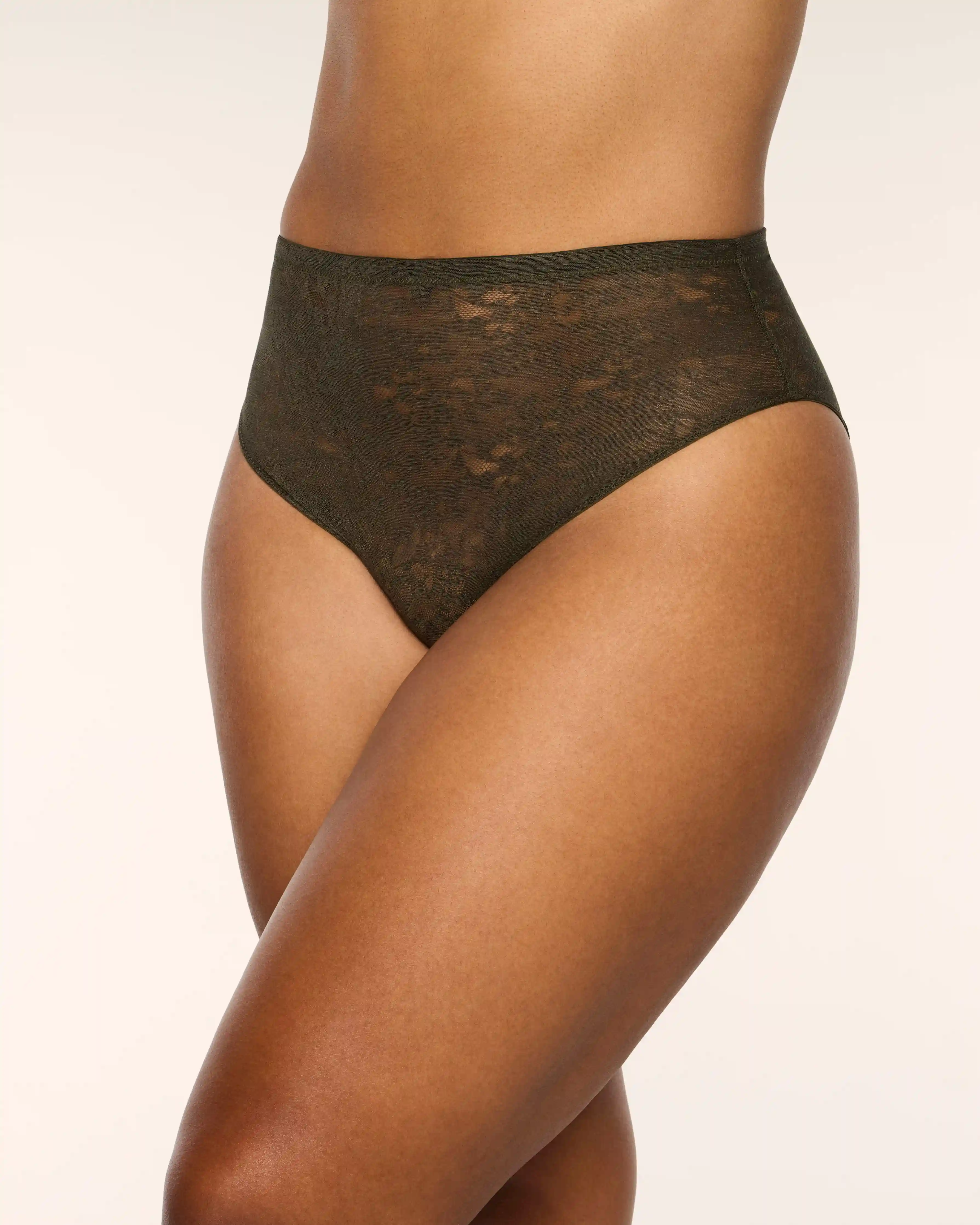SPANXsupersmooth® Day to Date Night Lace Hi-Leg Brief | Moss Shadow