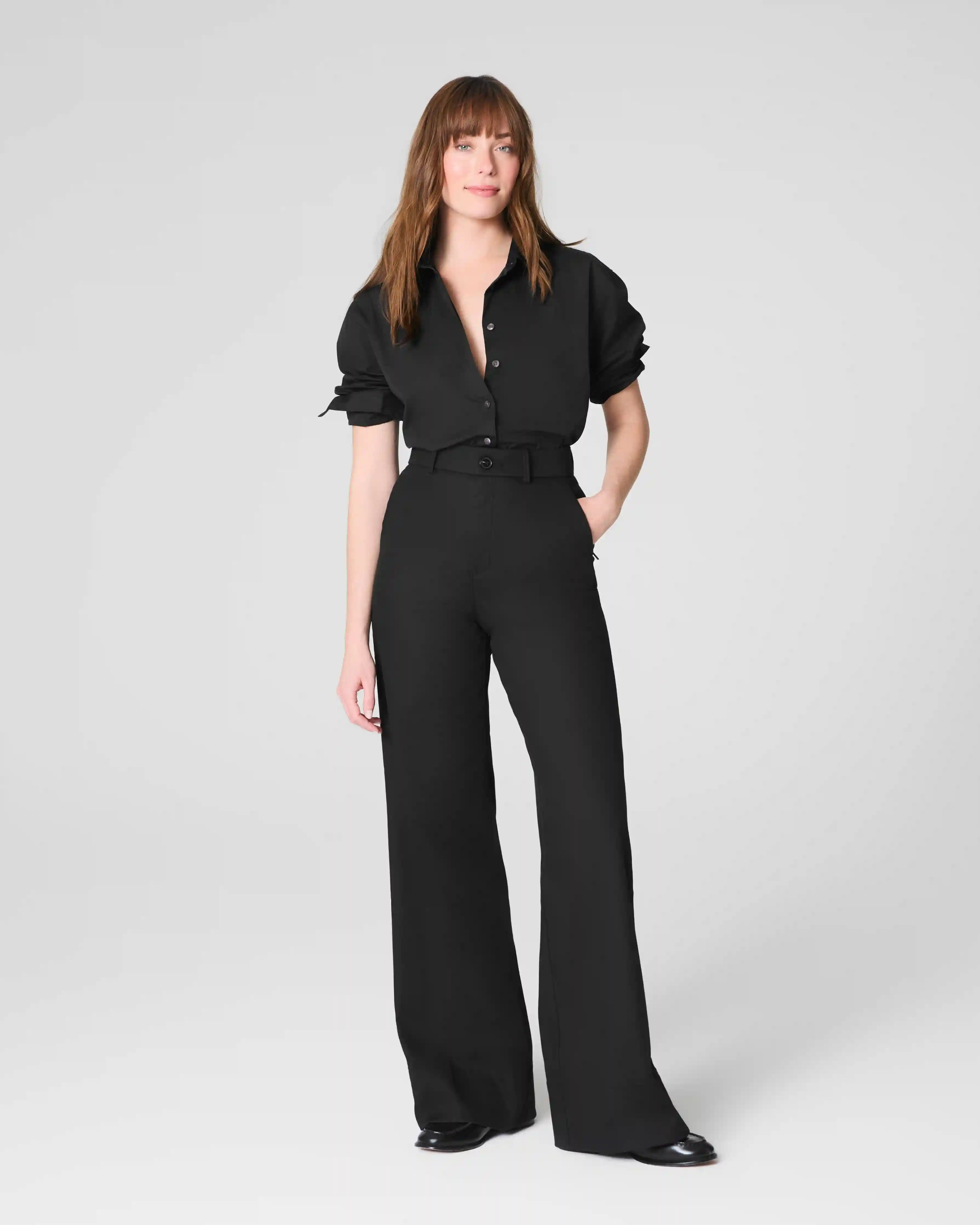 SPANXsupersmooth®  Stretch Twill Wide Leg Pant | Classic Black