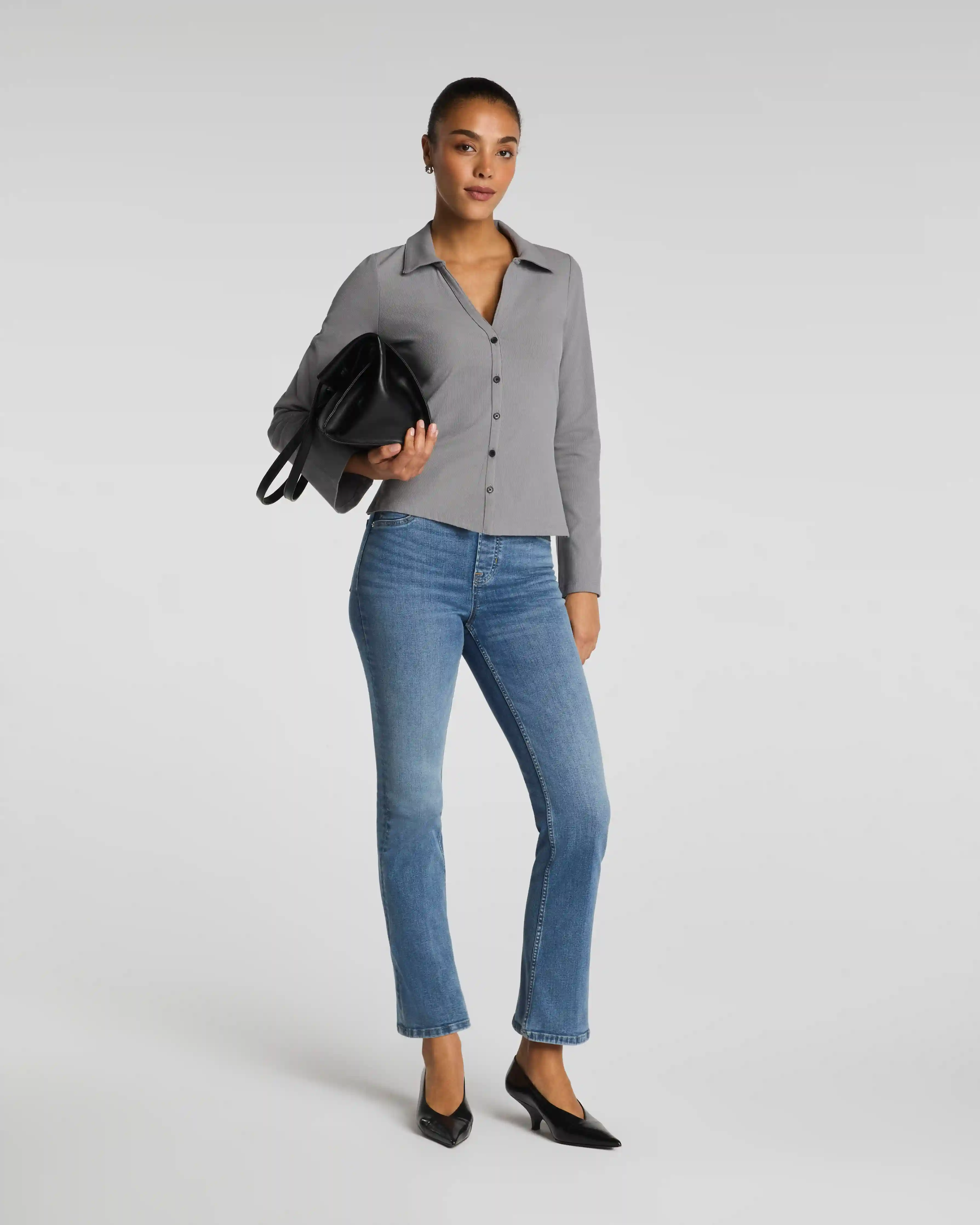 SPANXshape®  EveryWear Pull-On Kick Flare Jeans | Antique Indigo