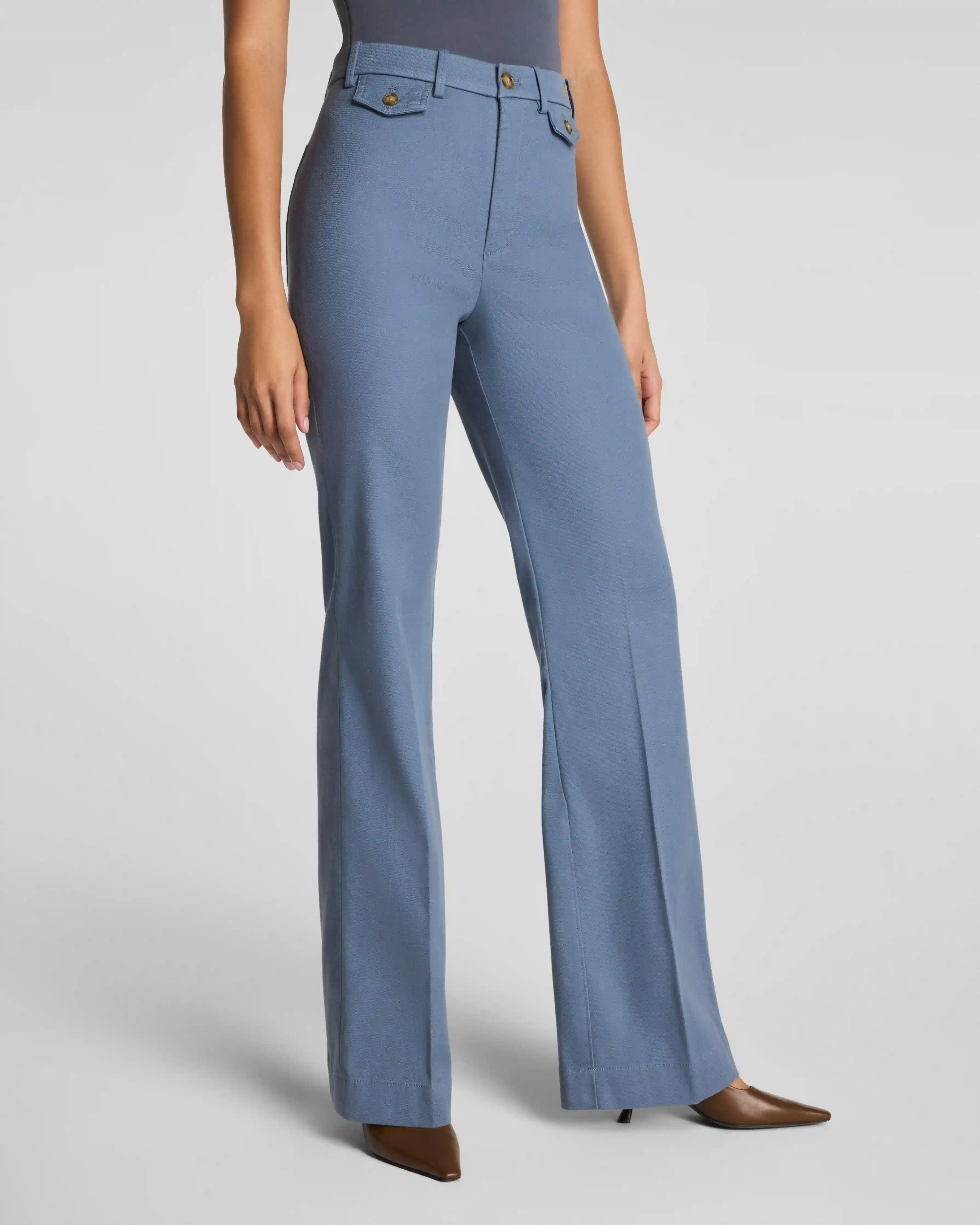Alternative view of SPANXsupersmooth®  Stretch Twill Easy Flare Pant | Rain