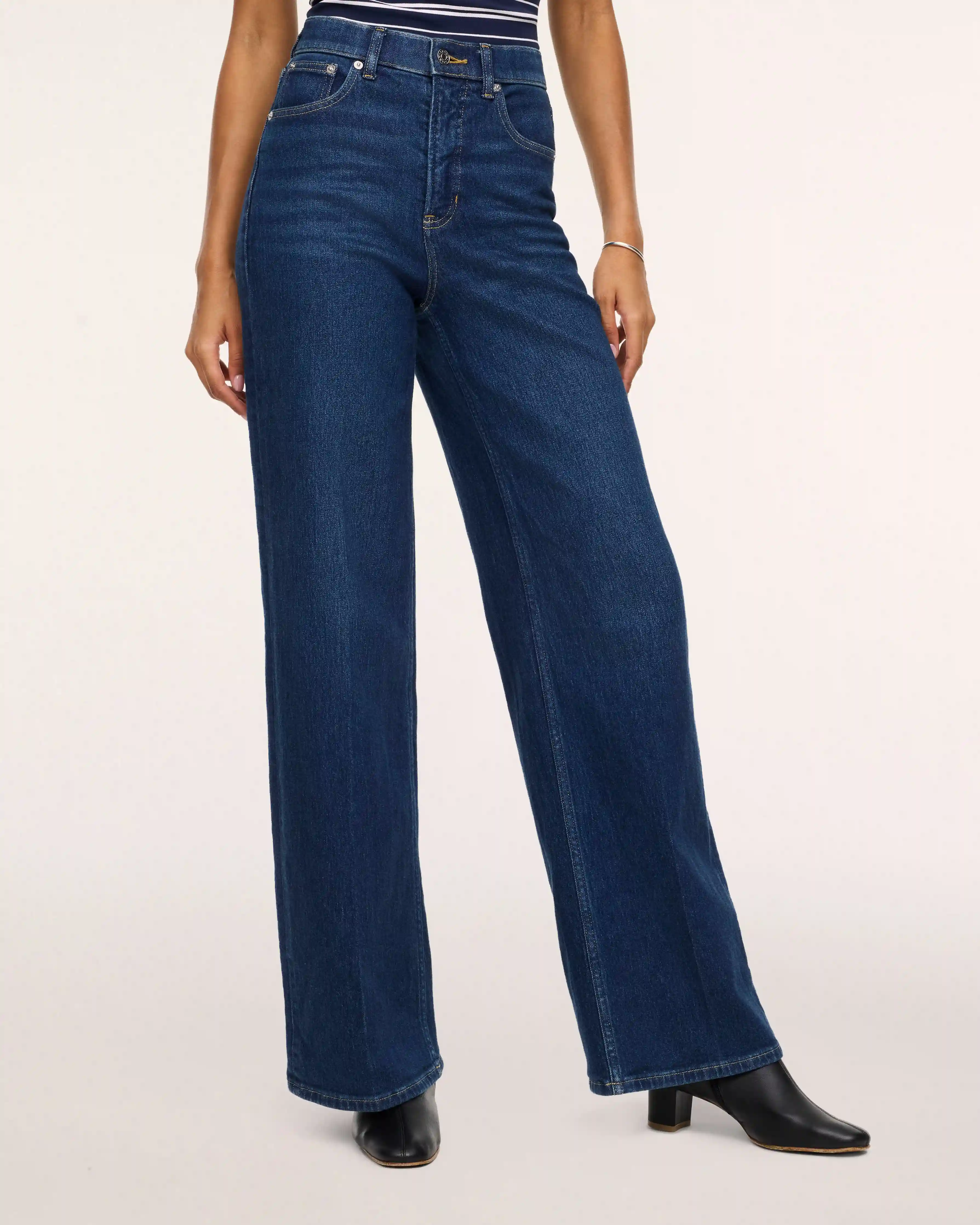 Alternative view of SPANXshape®  Authentic 360 Wide Leg Jeans | Adriatic Blue