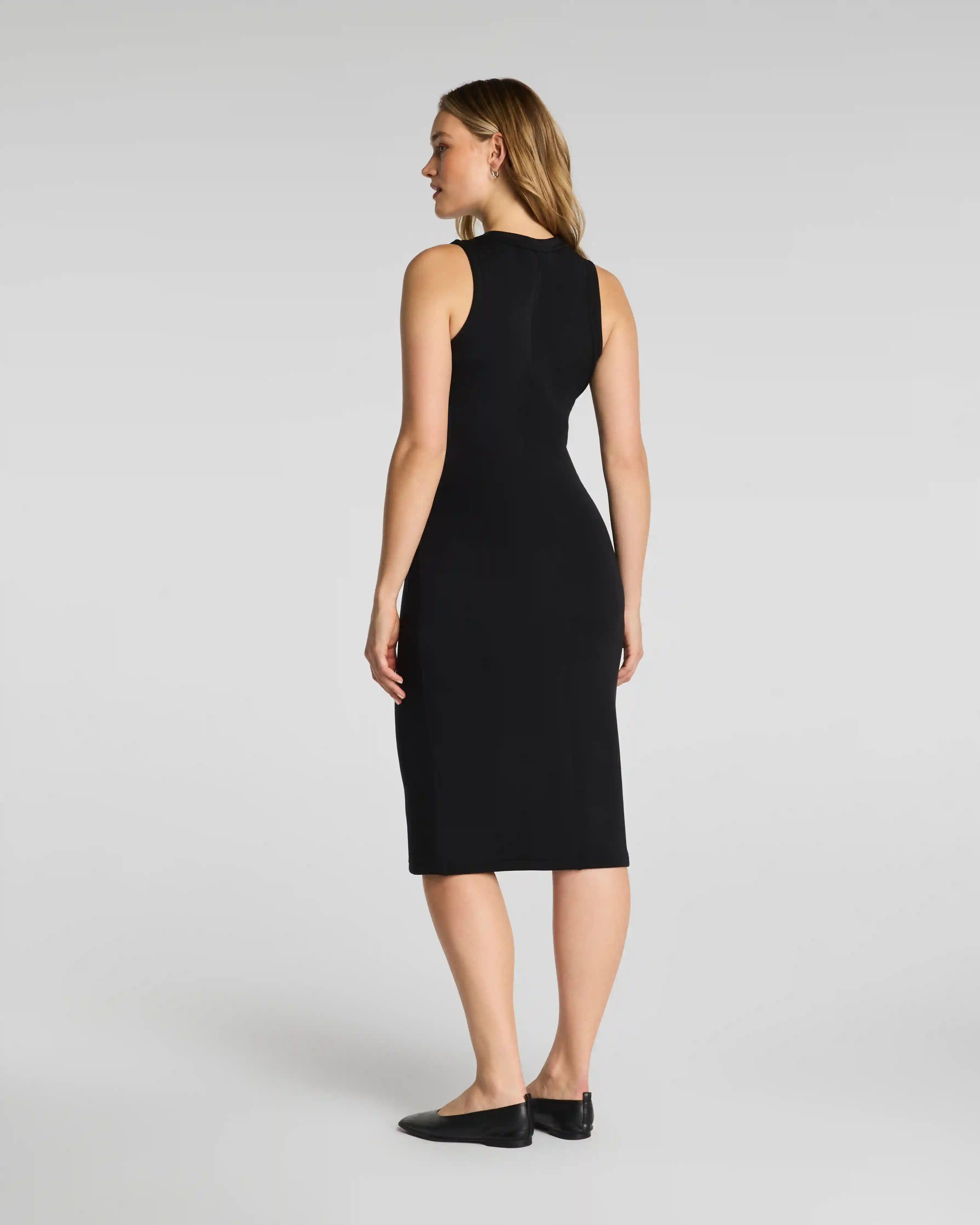 Alternative view of SPANX AirEssentials® Draped Tank Midi Dress | Very Black