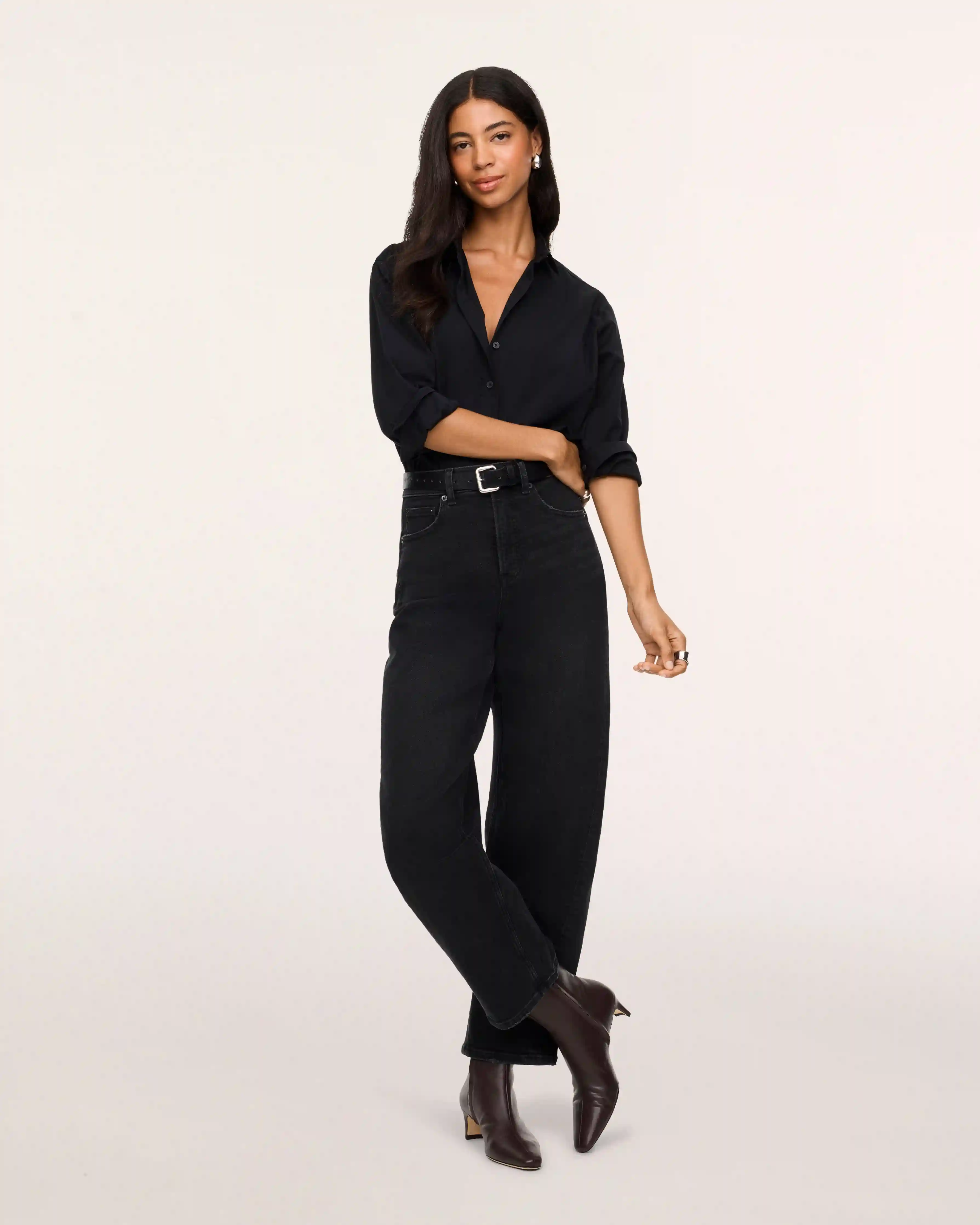SPANXshape™ Authentic 360 Barrel Leg Jeans | Deep Space