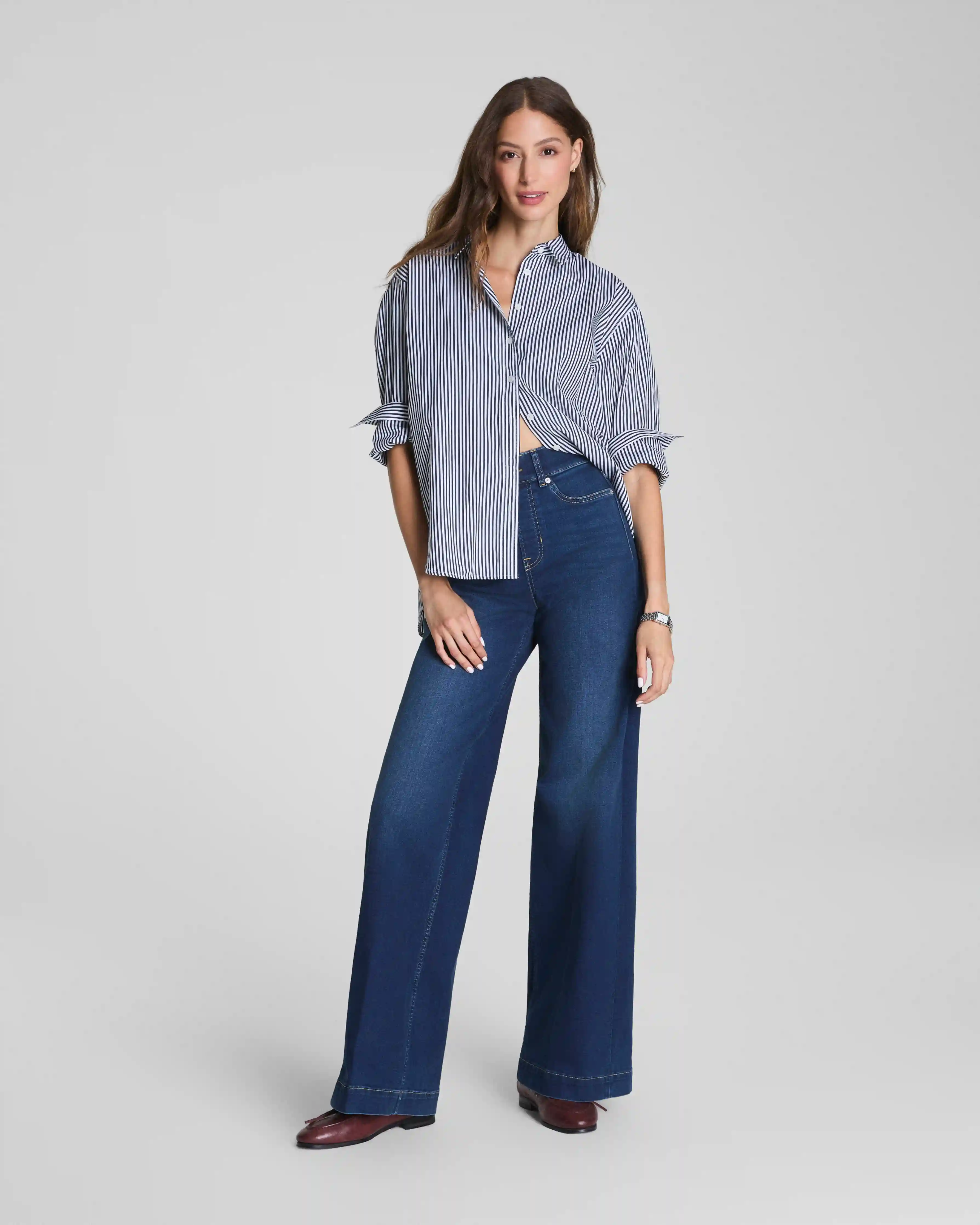 SPANXshape®  EveryWear Pull-On Wide Leg Jeans | Poseidon
