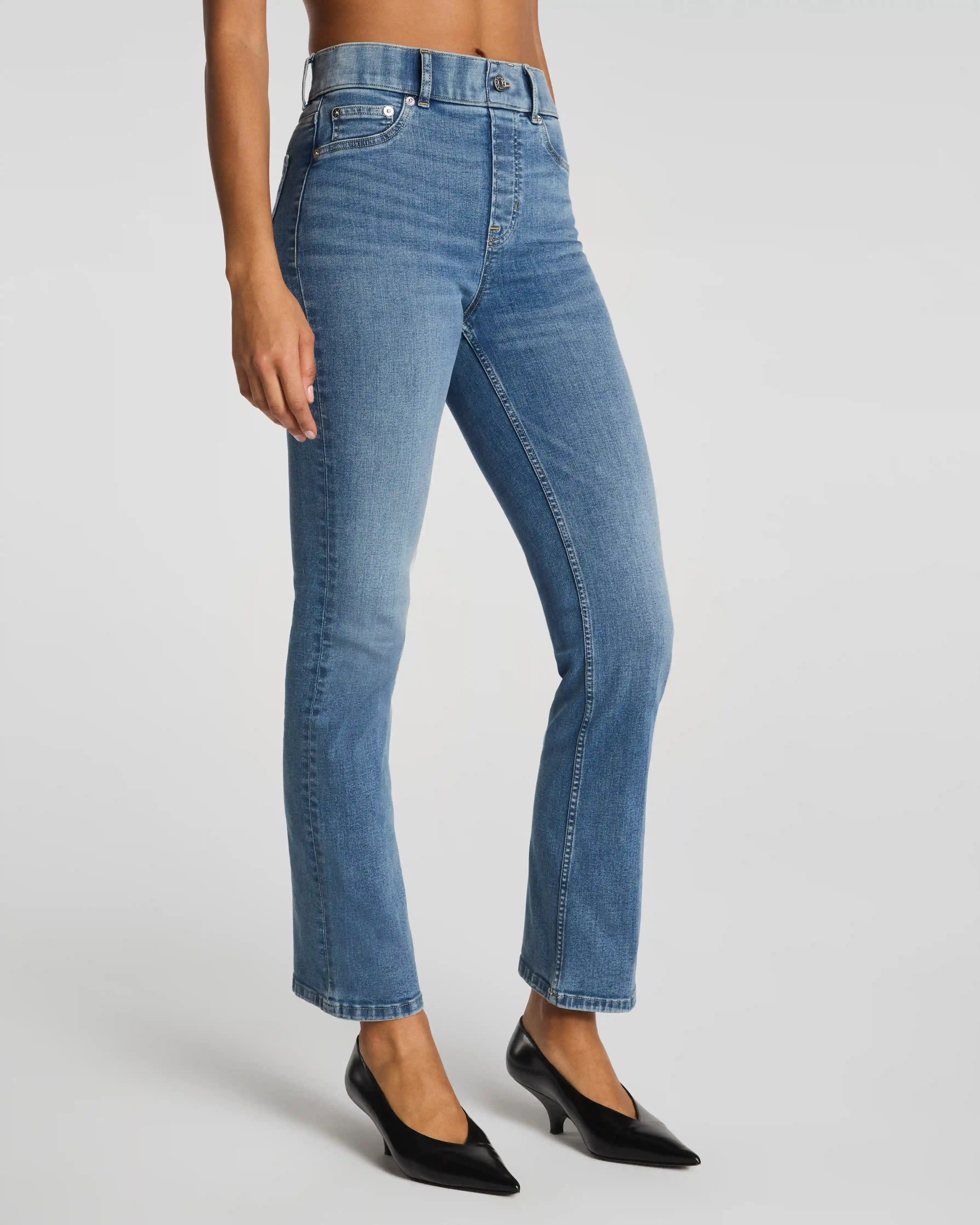 Alternative view of SPANXshape®  EveryWear Pull-On Kick Flare Jeans | Antique Indigo