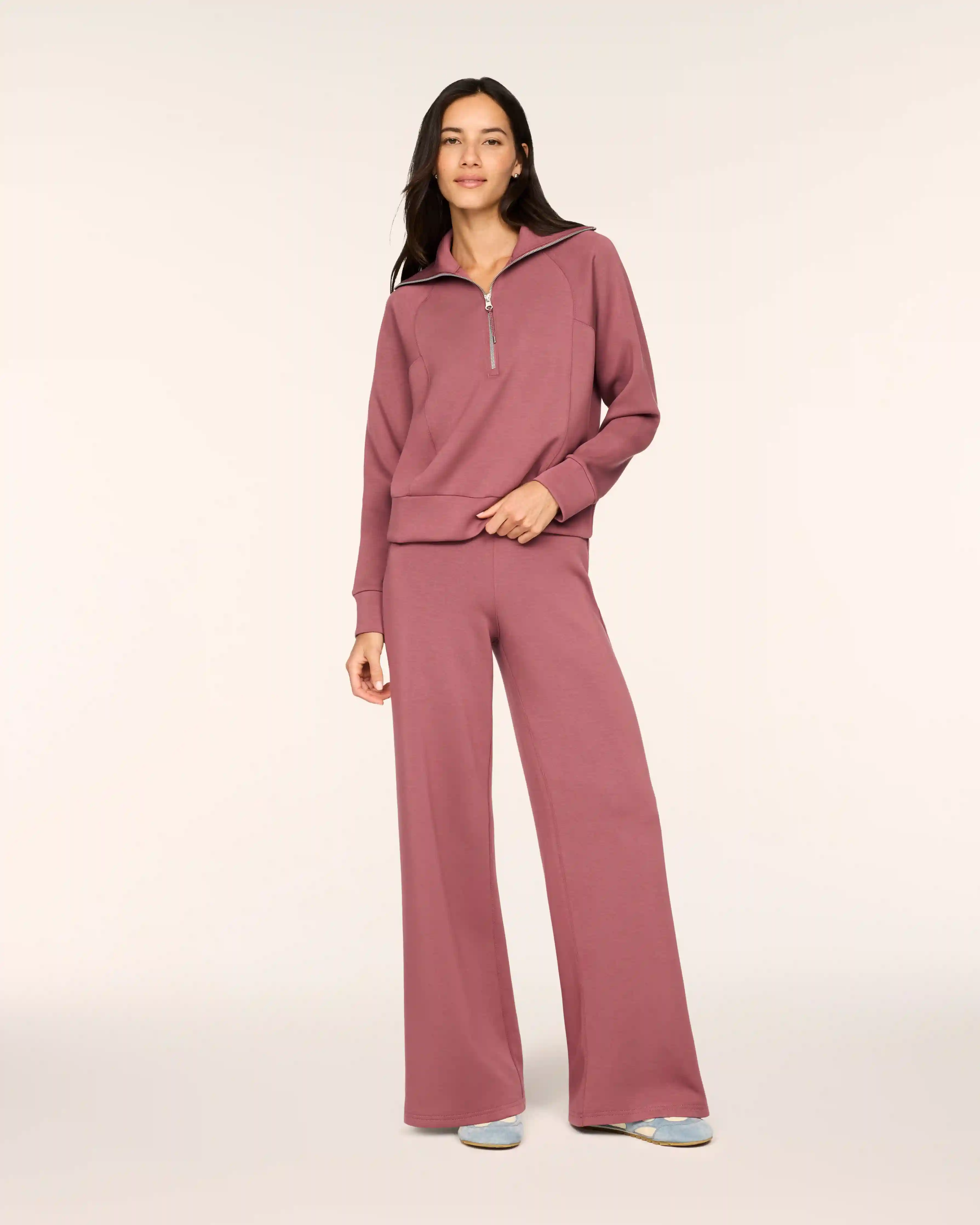 SPANX AirEssentials® Wide Leg Pant | Rum Raisin