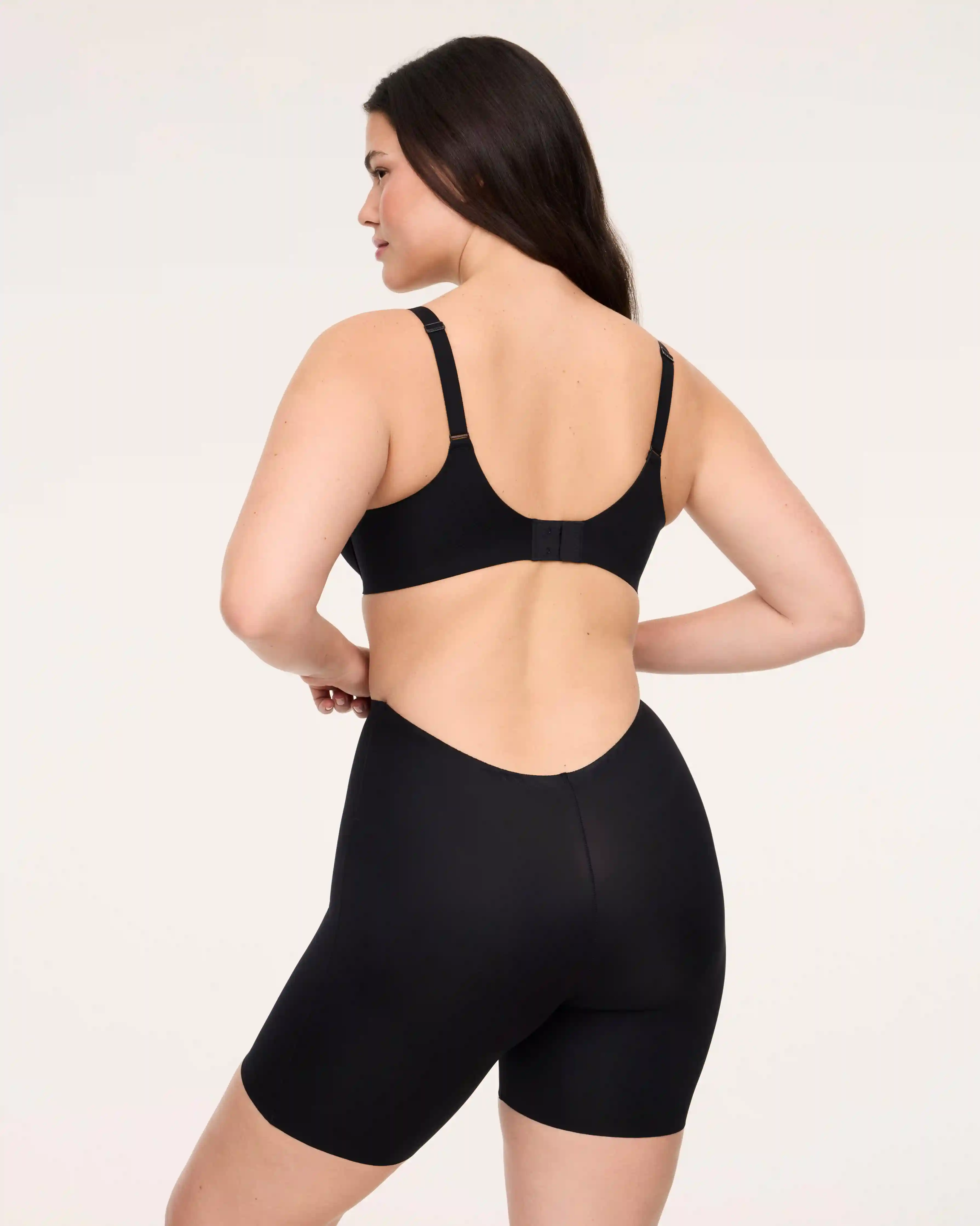 SPANXshape® Suit Your Fancy Low-Back Mid-Thigh Short | Very Black