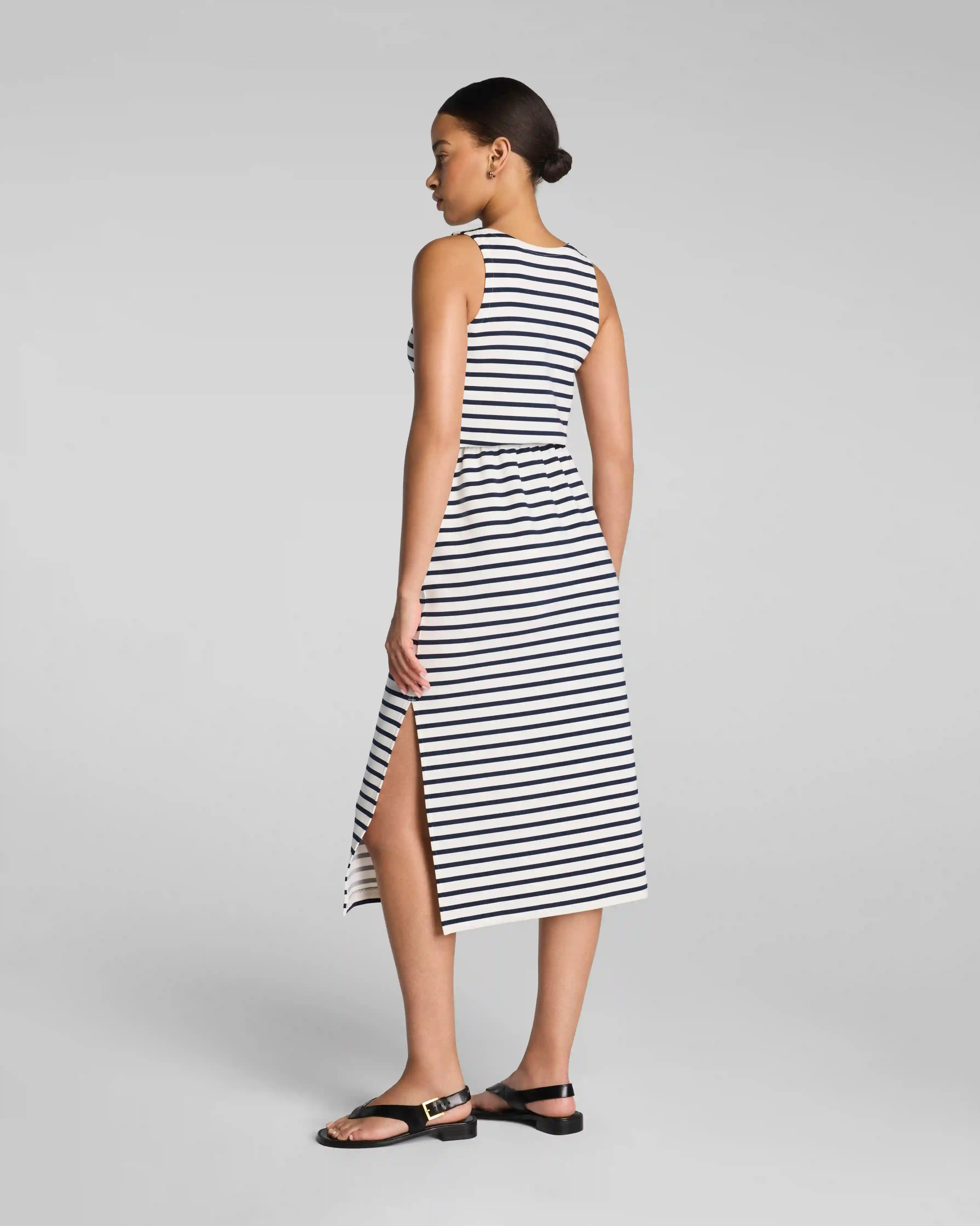 Alternative view of SPANX AirEssentials® Drawstring Maxi Tank Dress | Powder/Timeless Navy Stripe