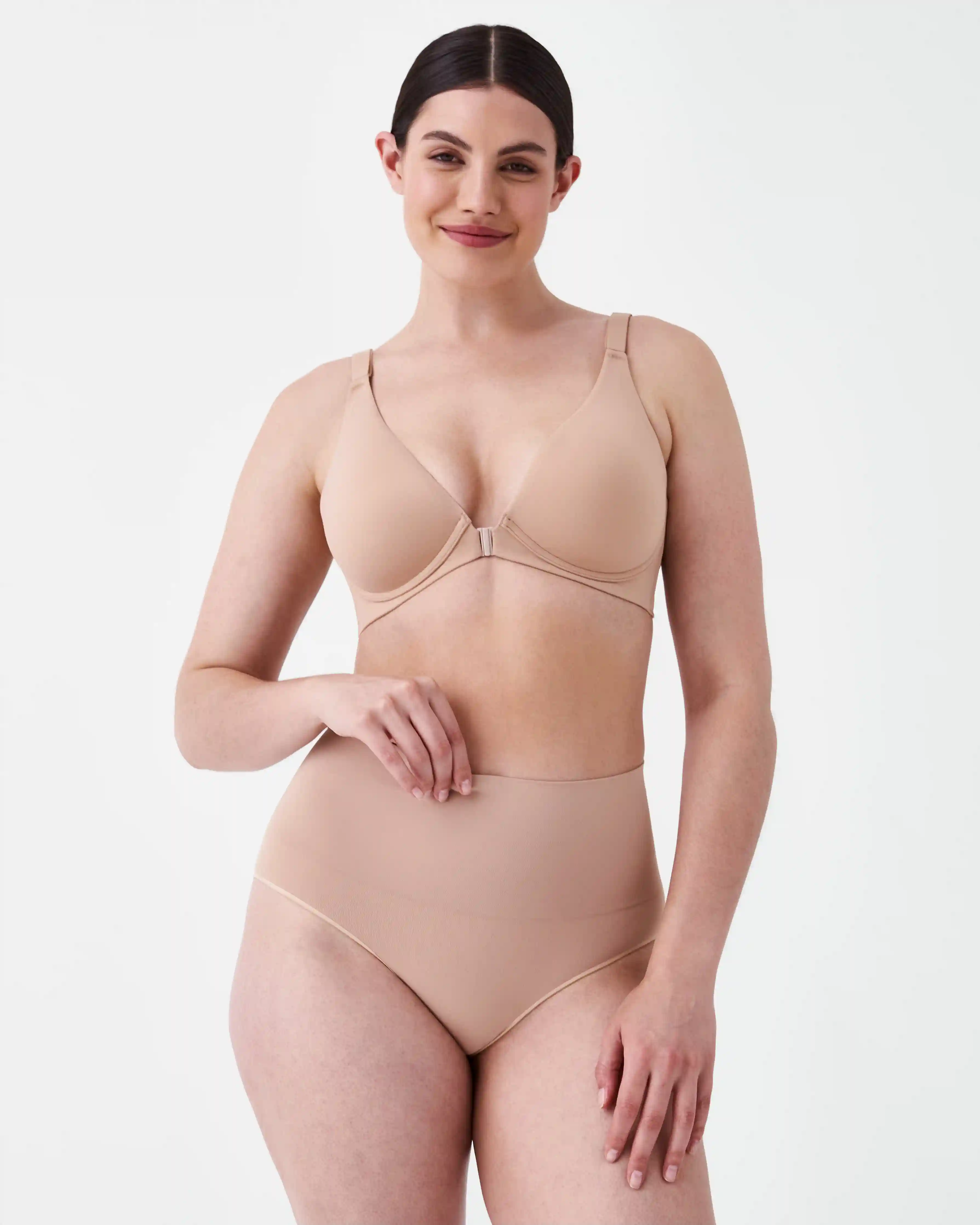 SPANXsmooth®  Bra-llelujah!® Adjustable Plunge Wireless Lift Bra | Toasted Oatmeal