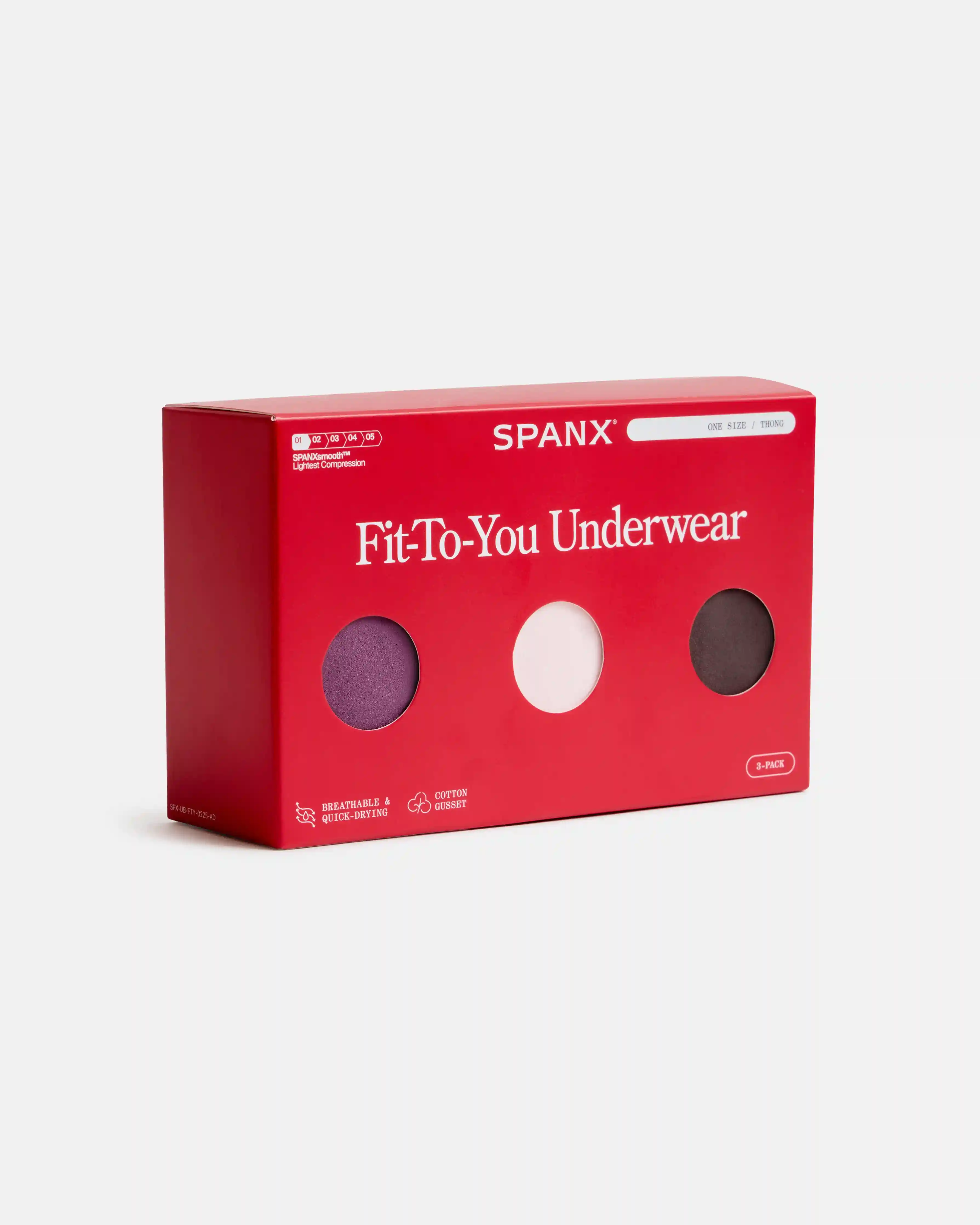 Alternative view of SPANXsmooth®  Fit-To-You Thong 3-Pack Box | Prune/Rosebud/Dark Cacao