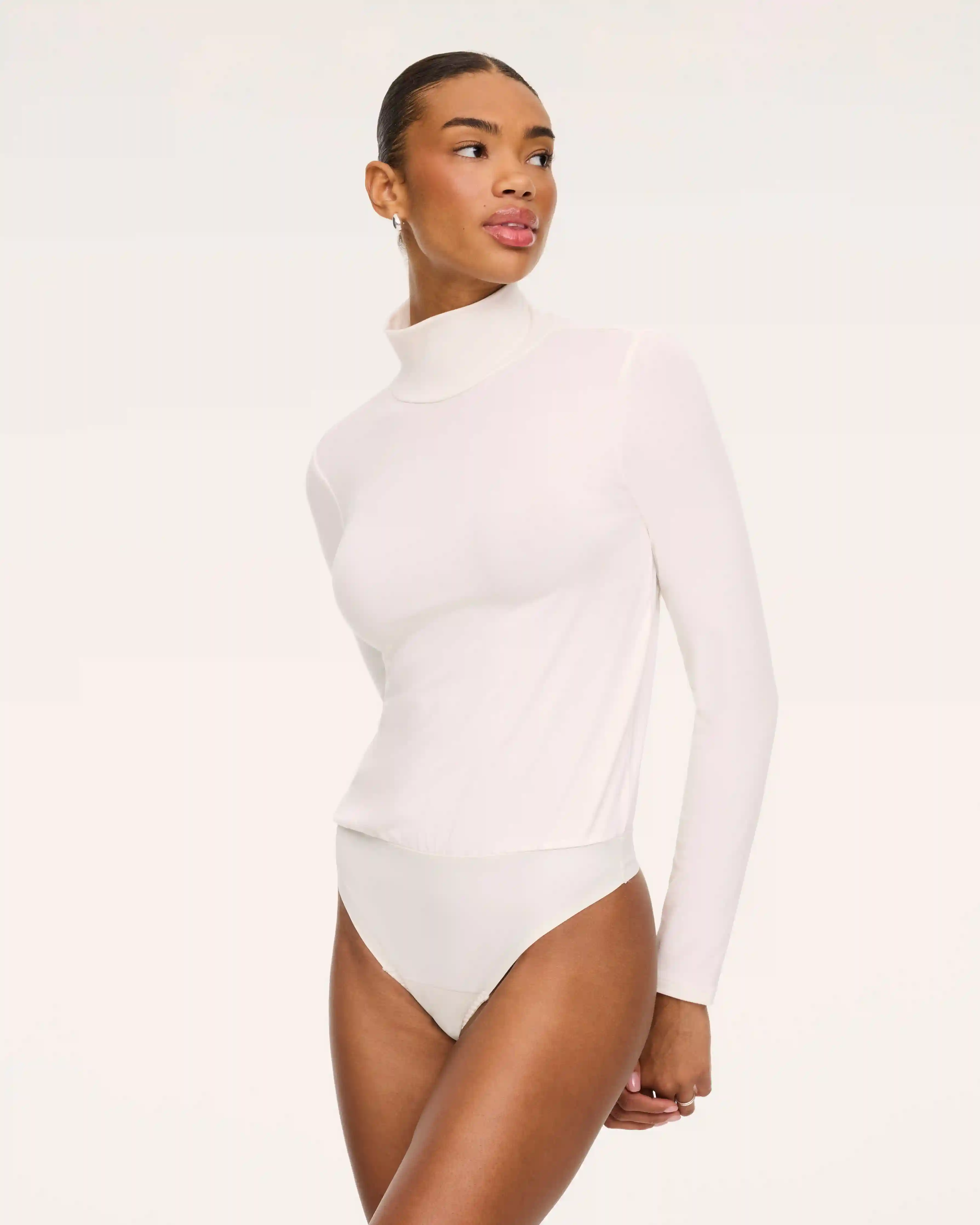 Alternative view of SPANX® CashKnit Turtleneck Bodysuit | Ivory