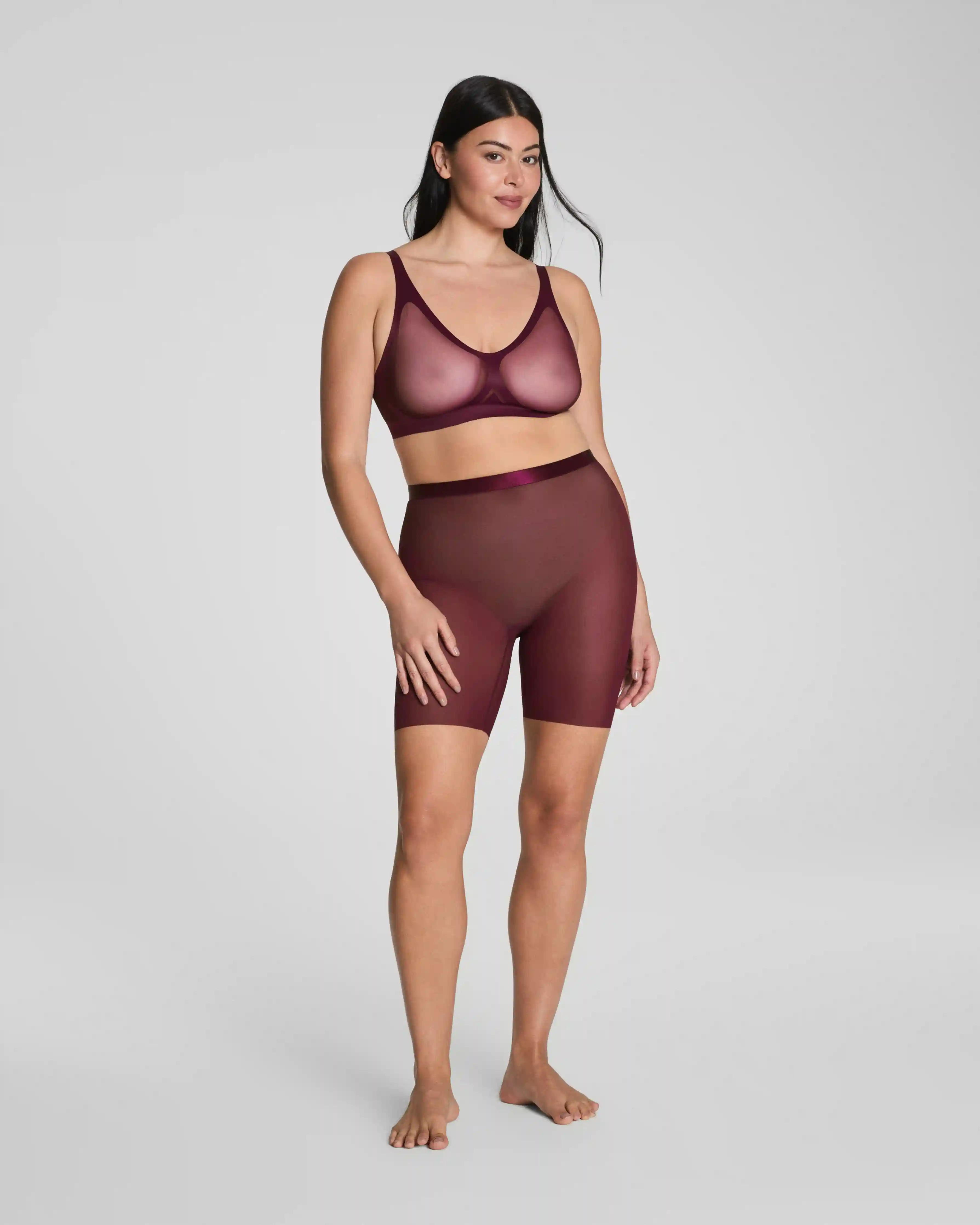 SPANXsupersmooth®  SheerSense Mid-Thigh Short | Plum Berry