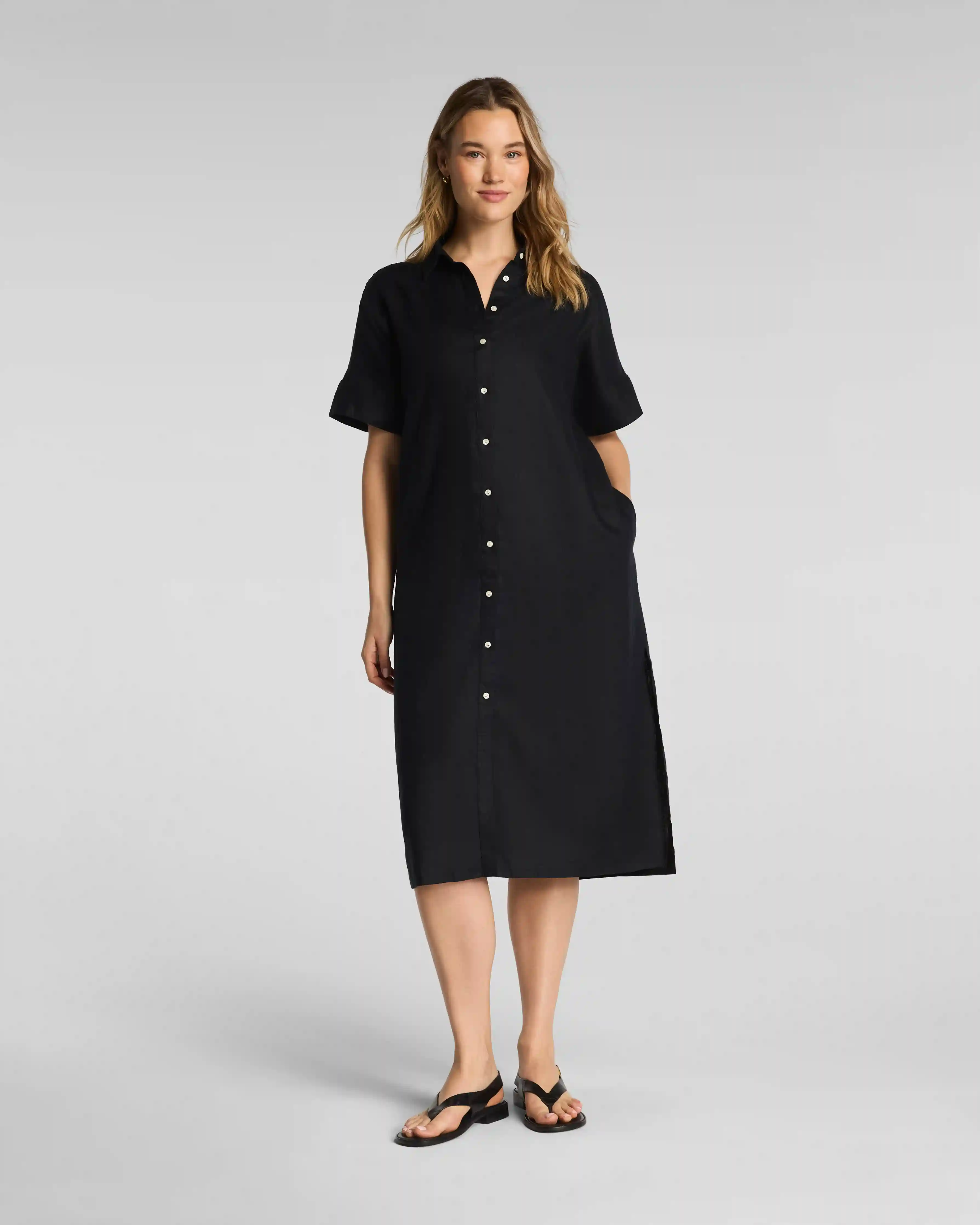 Alternative view of SPANX® Beach Midi Dress | Very Black