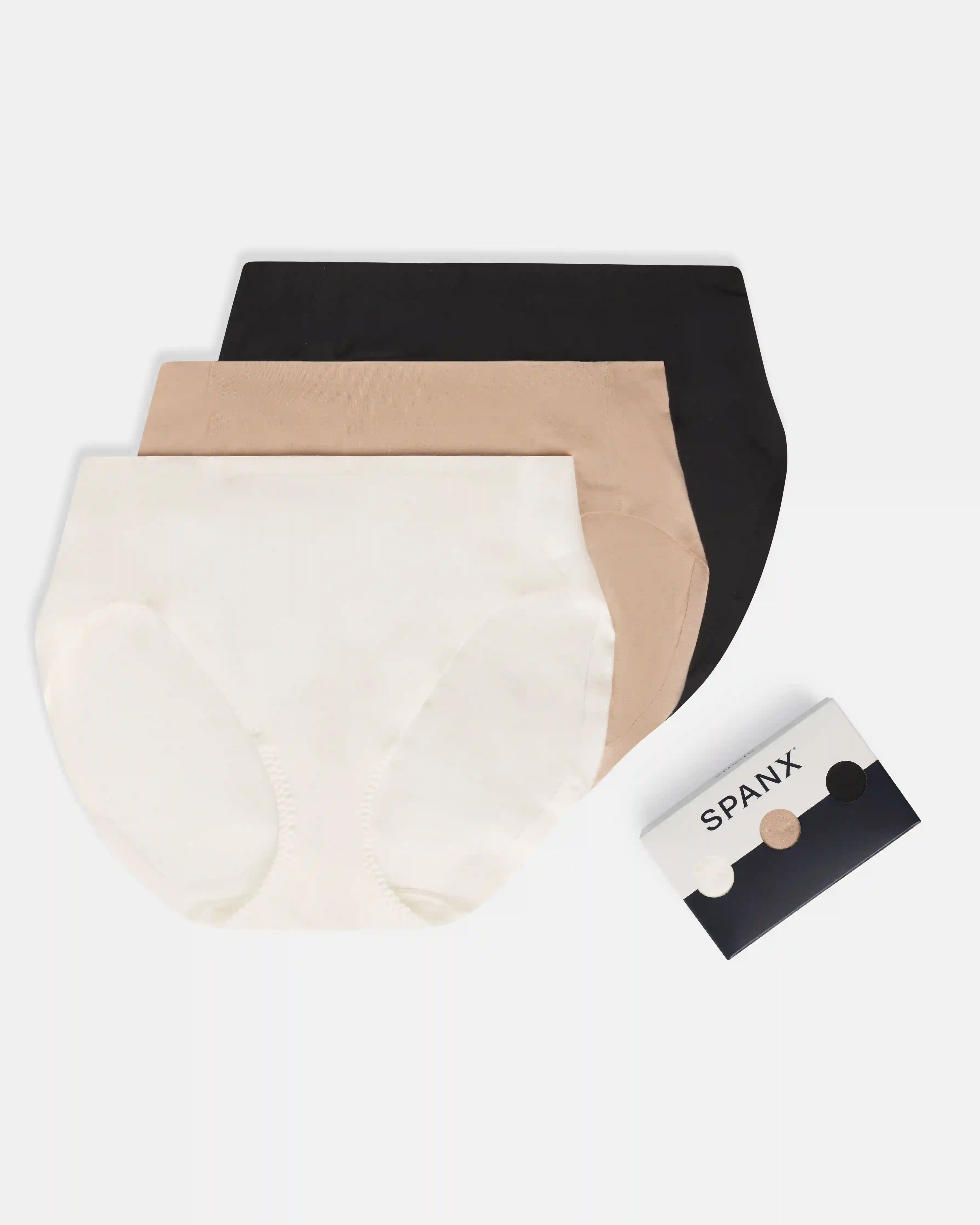 SPANXsmooth®  Fit-To-You Supima® Cotton Brief 3-Pack | Powder/Toasted Oatmeal/Very Black
