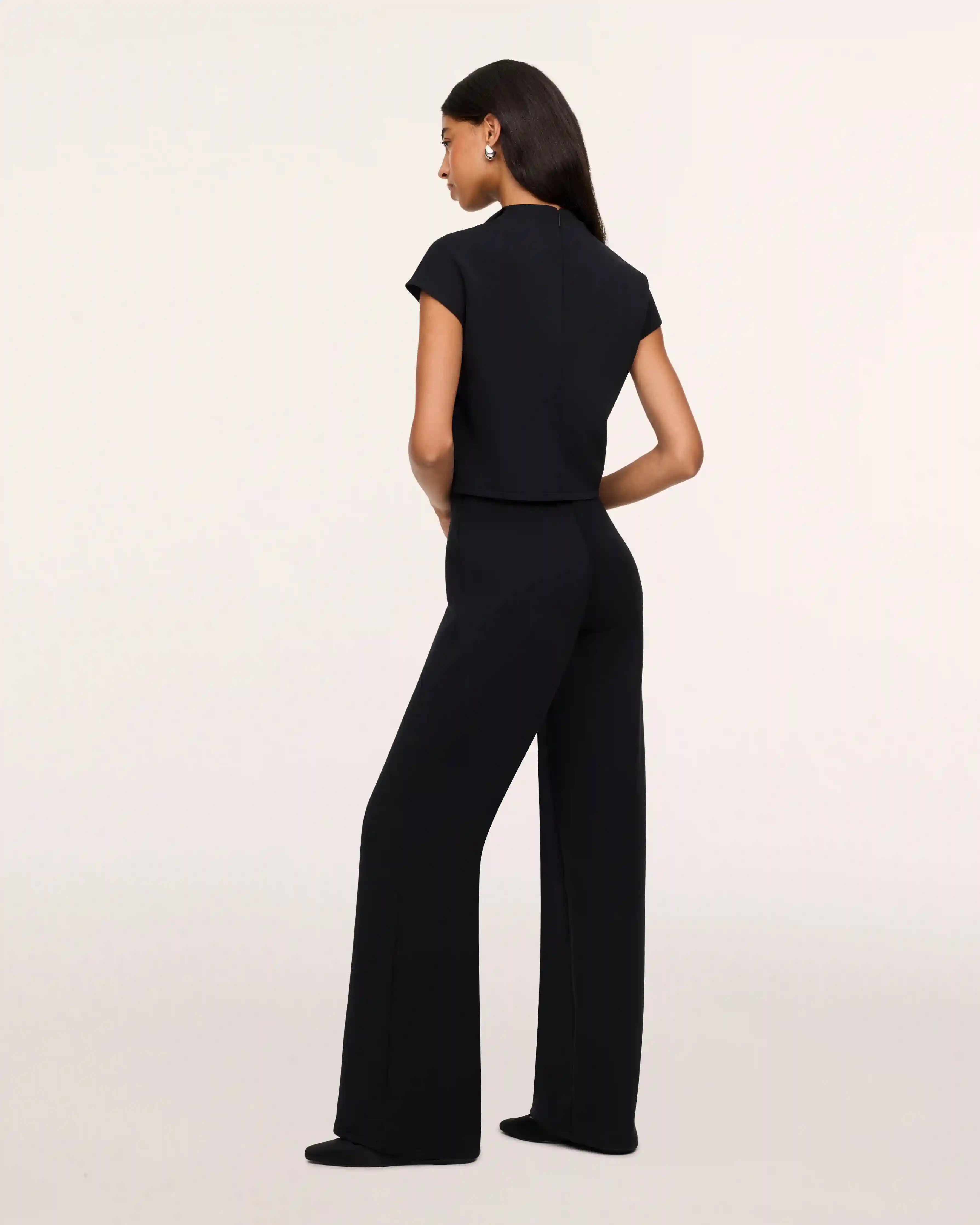 Alternative view of SPANX AirEssentials® Draped Cowl Neck Jumpsuit | Very Black