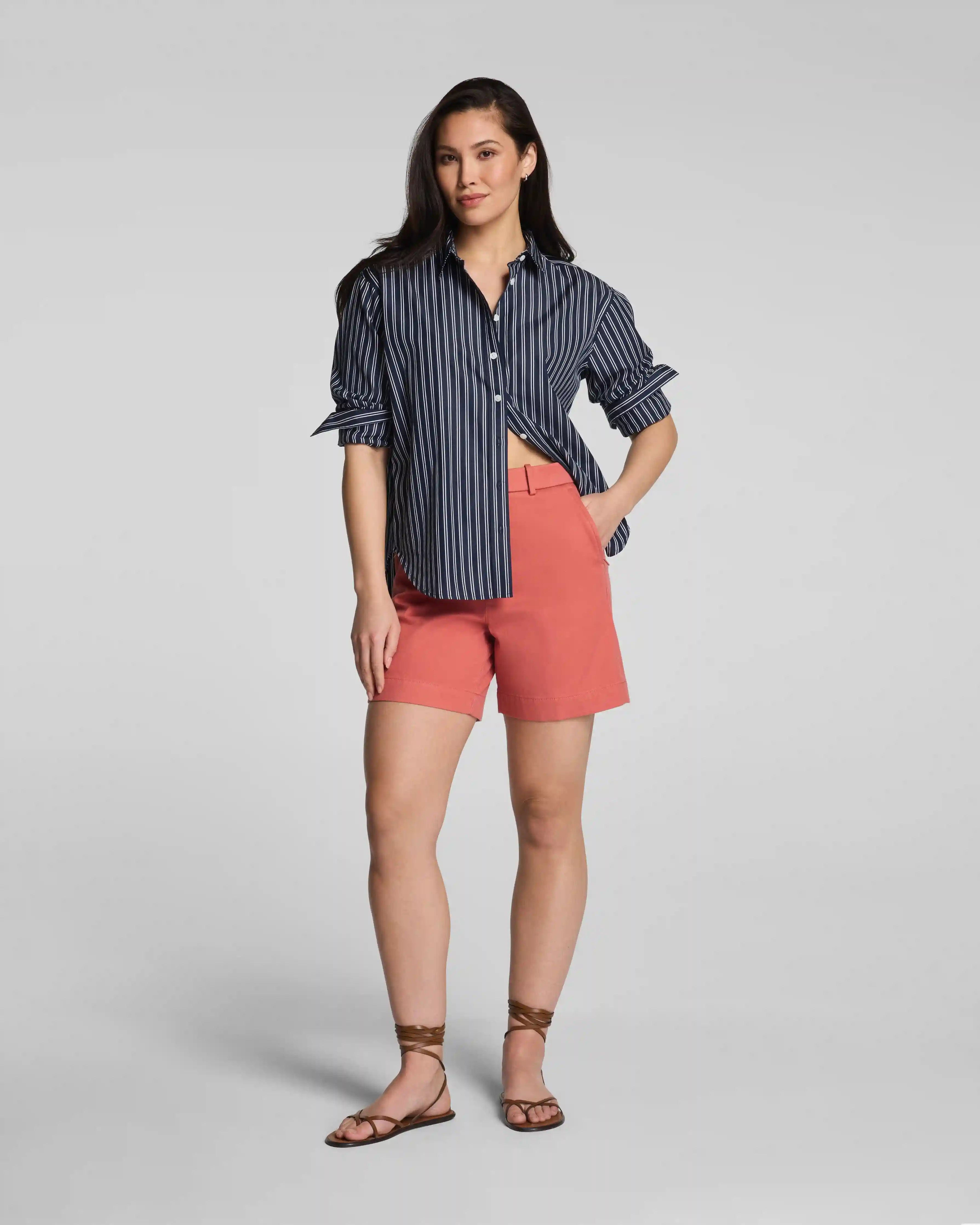 SPANXsupersmooth®  Stretch Twill Short, 7" | Clay