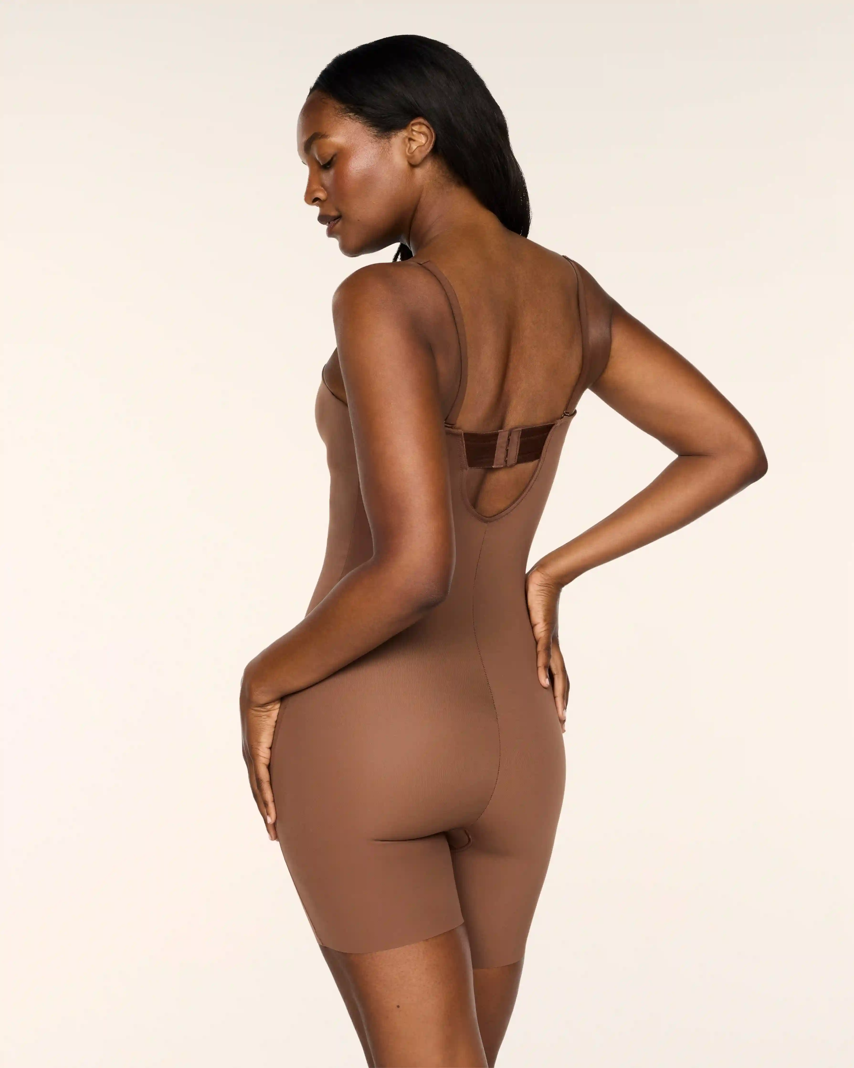 Alternative view of SPANXshape® Suit Your Fancy Strapless Mid-Thigh Bodysuit | Ganache