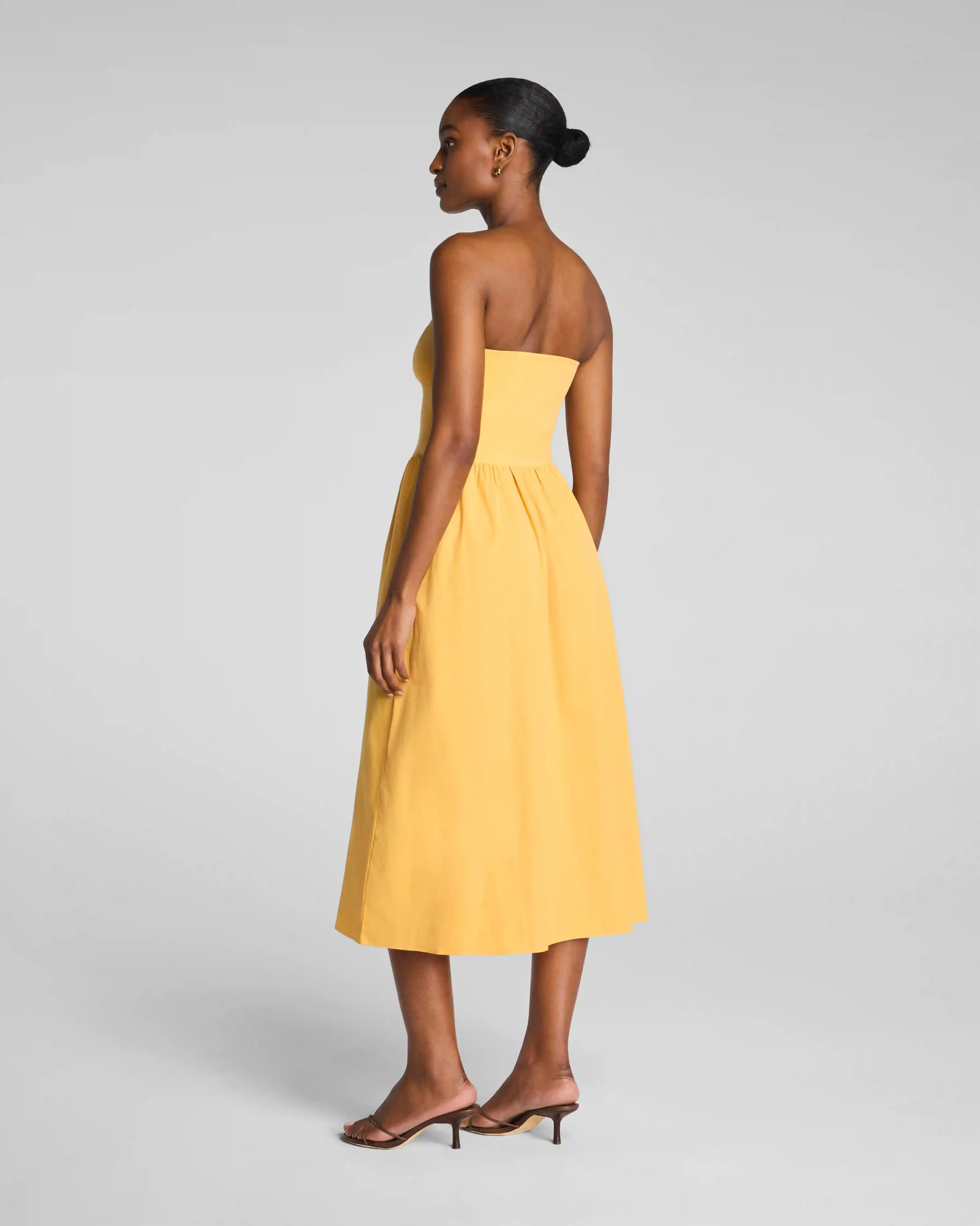 Alternative view of SPANXsmooth®  Jersey Strapless Midi Dress | Marigold