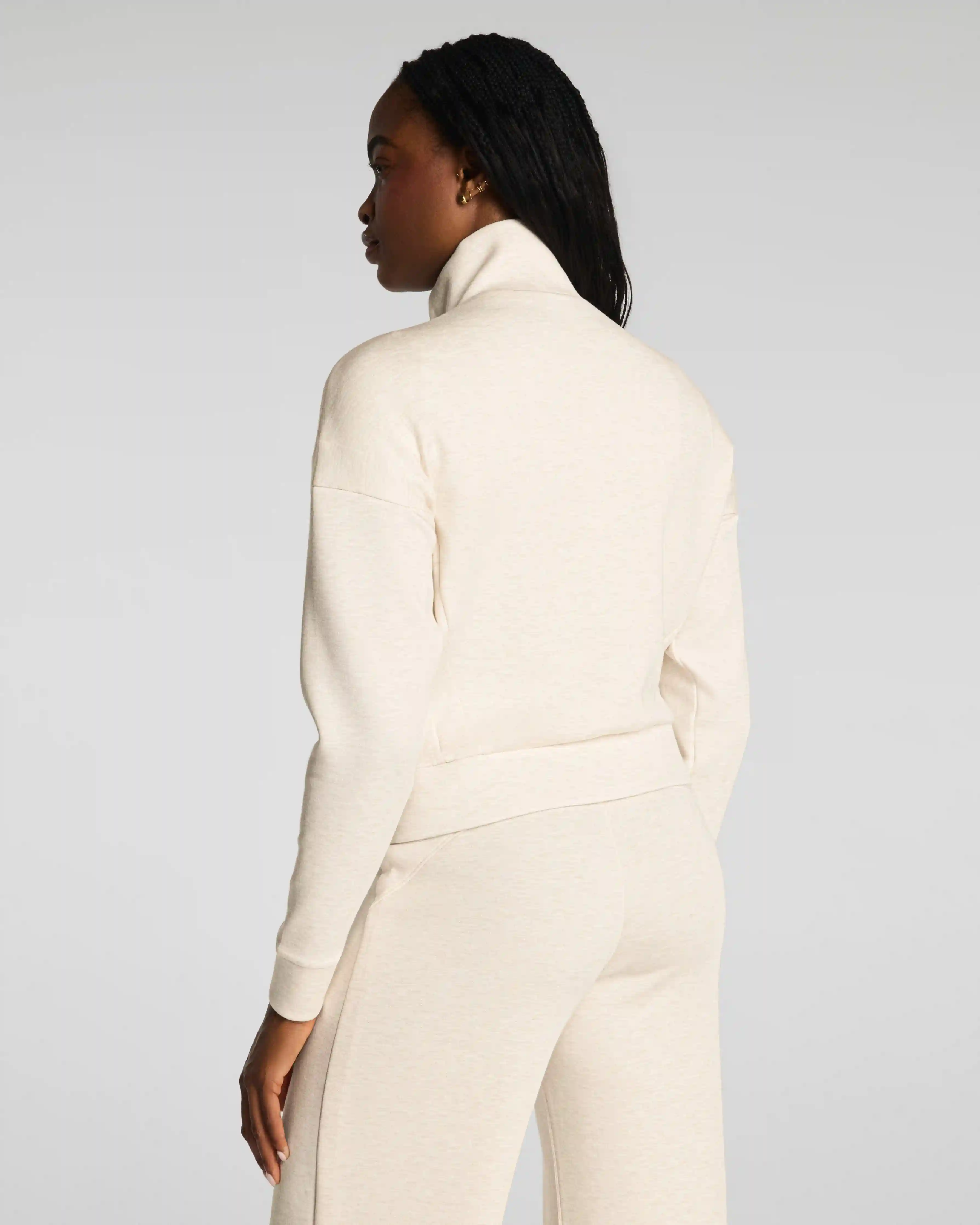 Alternative view of SPANX AirEssentials® Track Jacket | Oatmeal Heather