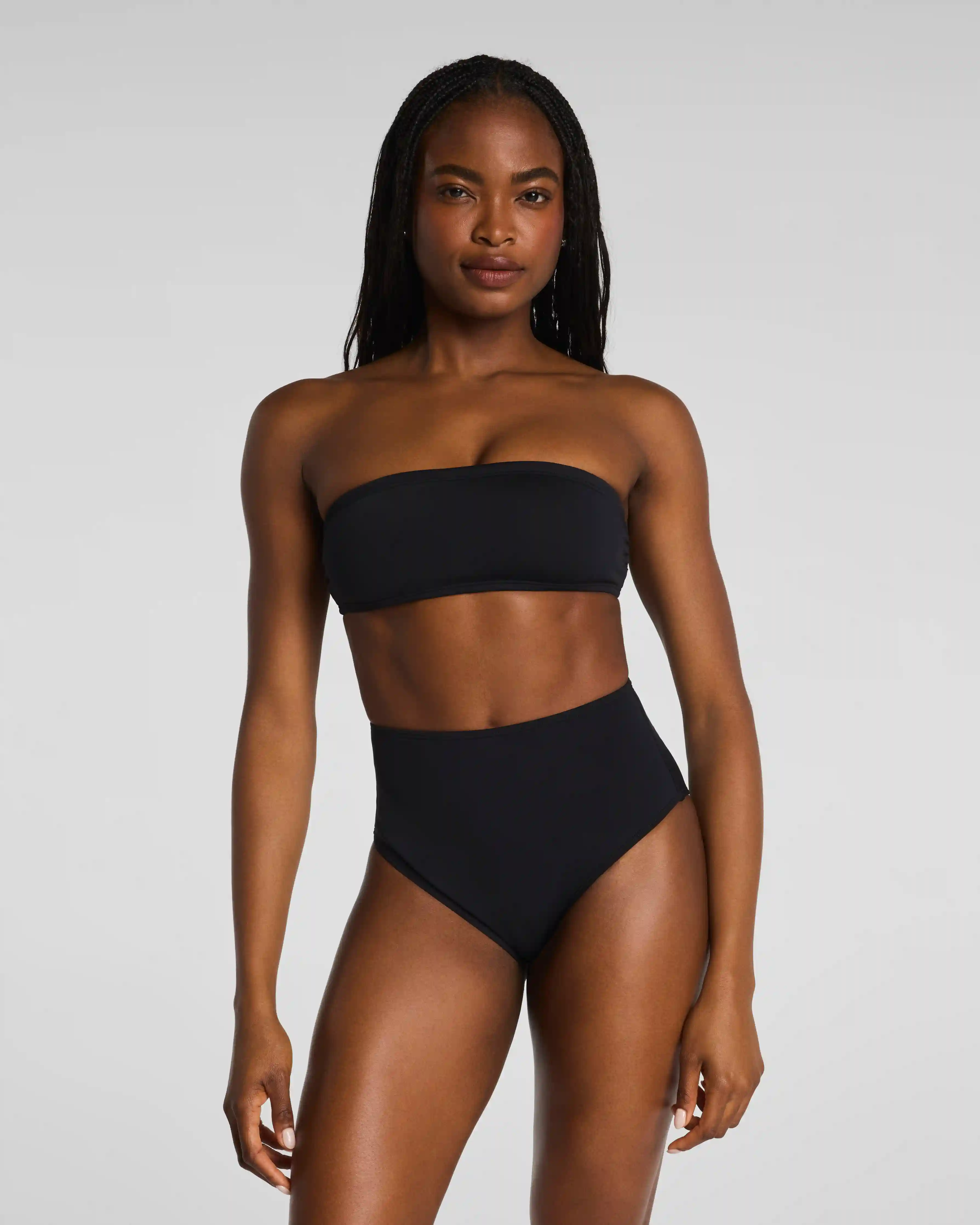 Alternative view of SPANXsmooth®  Swim Bandeau Bikini Top | Very Black
