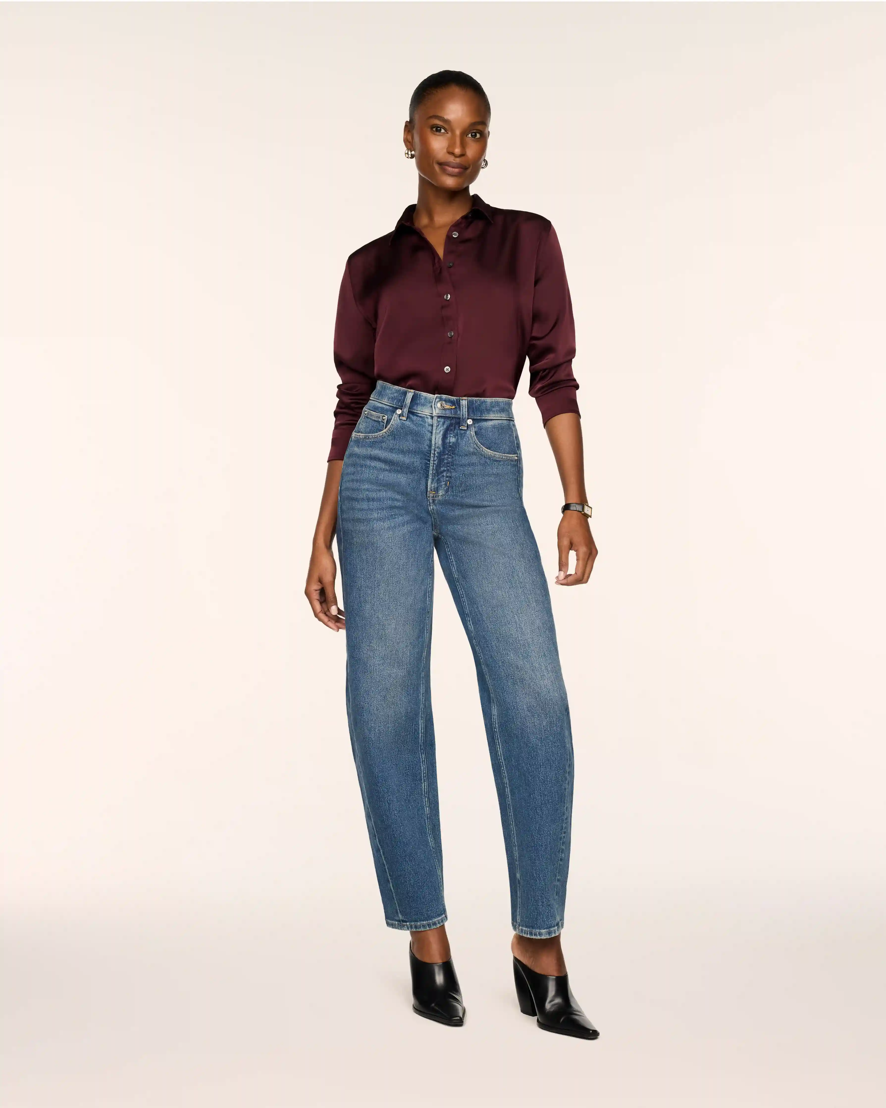 SPANXshape™ Authentic 360 Barrel Leg Jeans | Vintage Tide