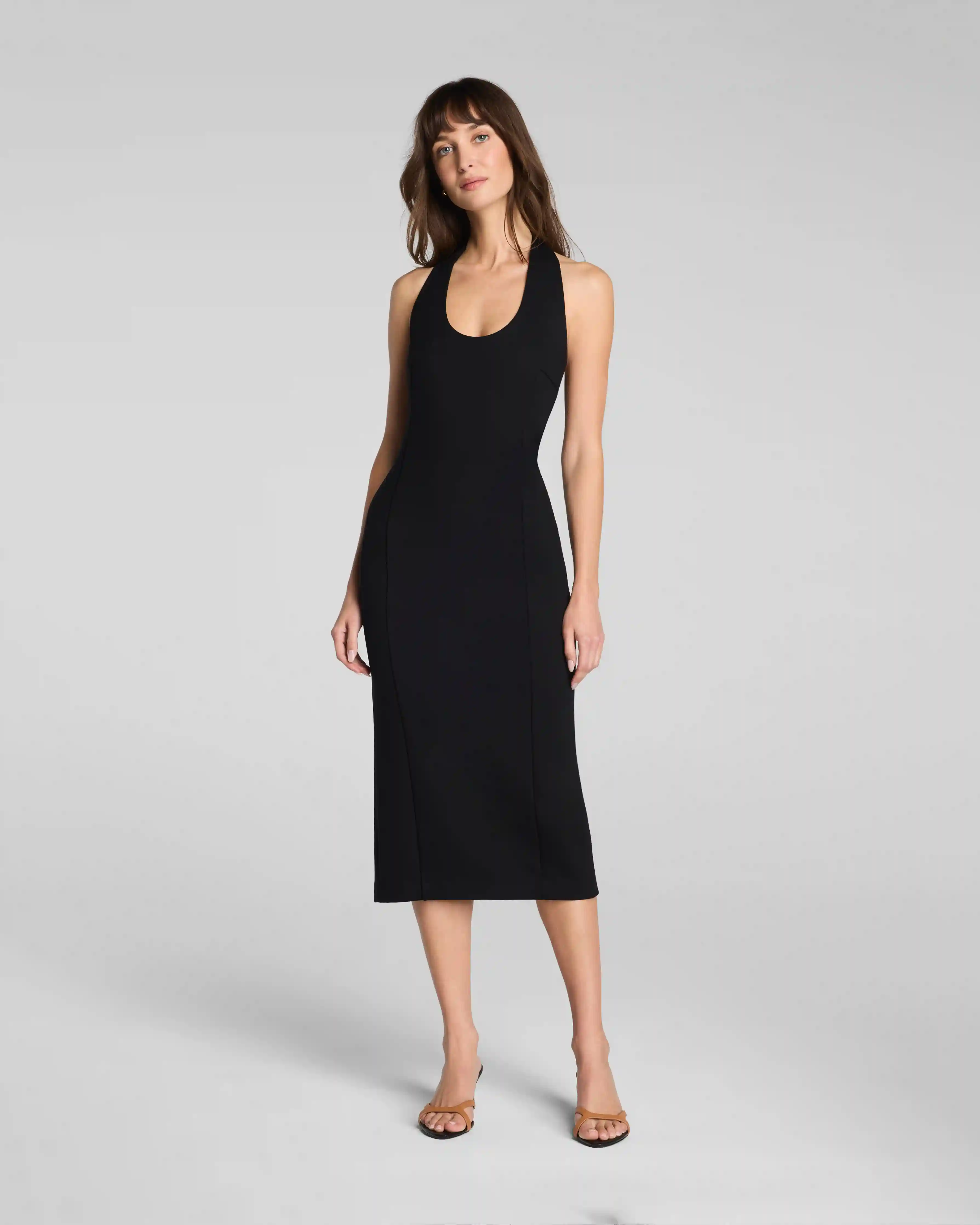 SPANXshape®  Ponte Halter Midi Dress | Classic Black