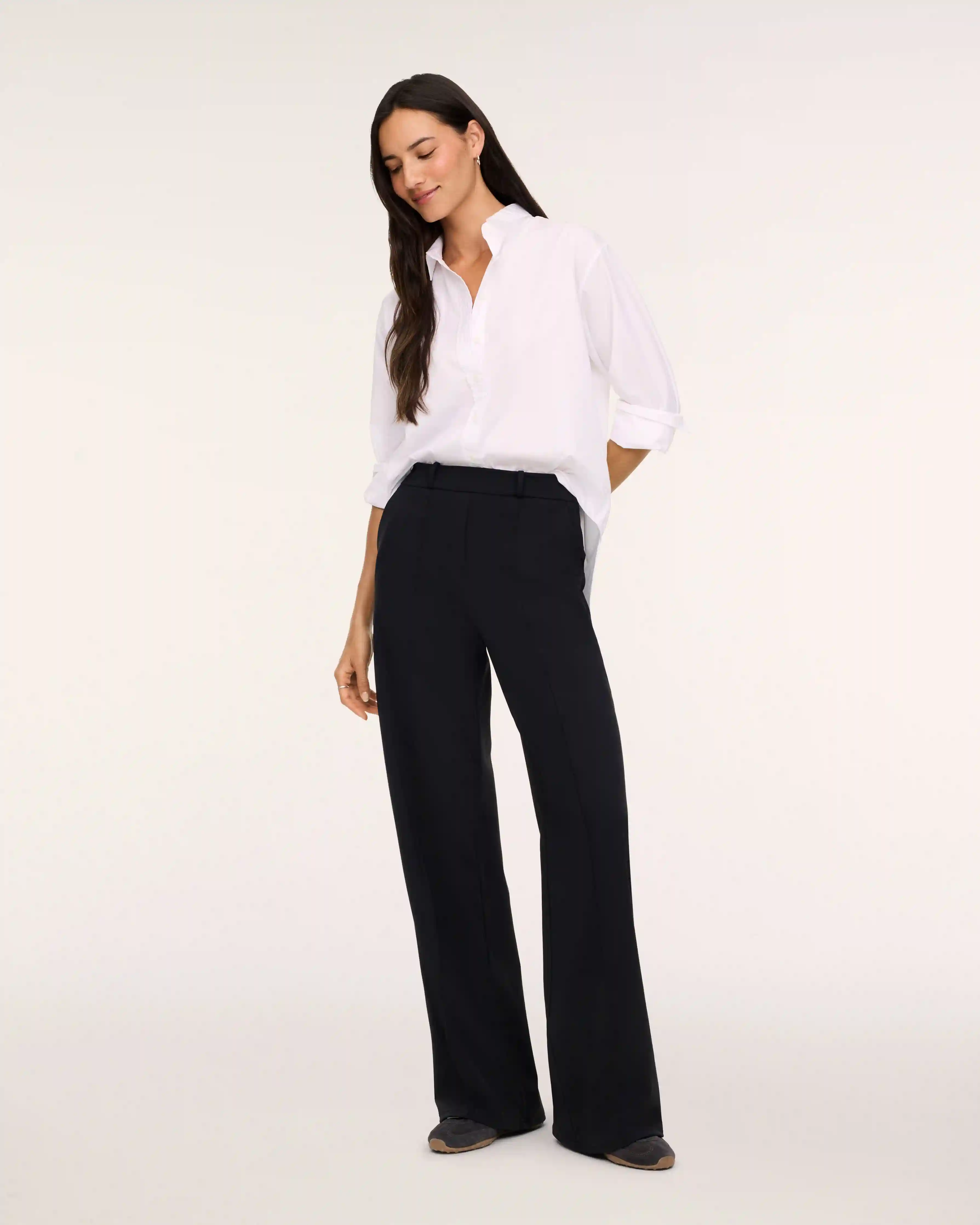 SPANX® PowerMove Wide Leg Trouser | Very Black