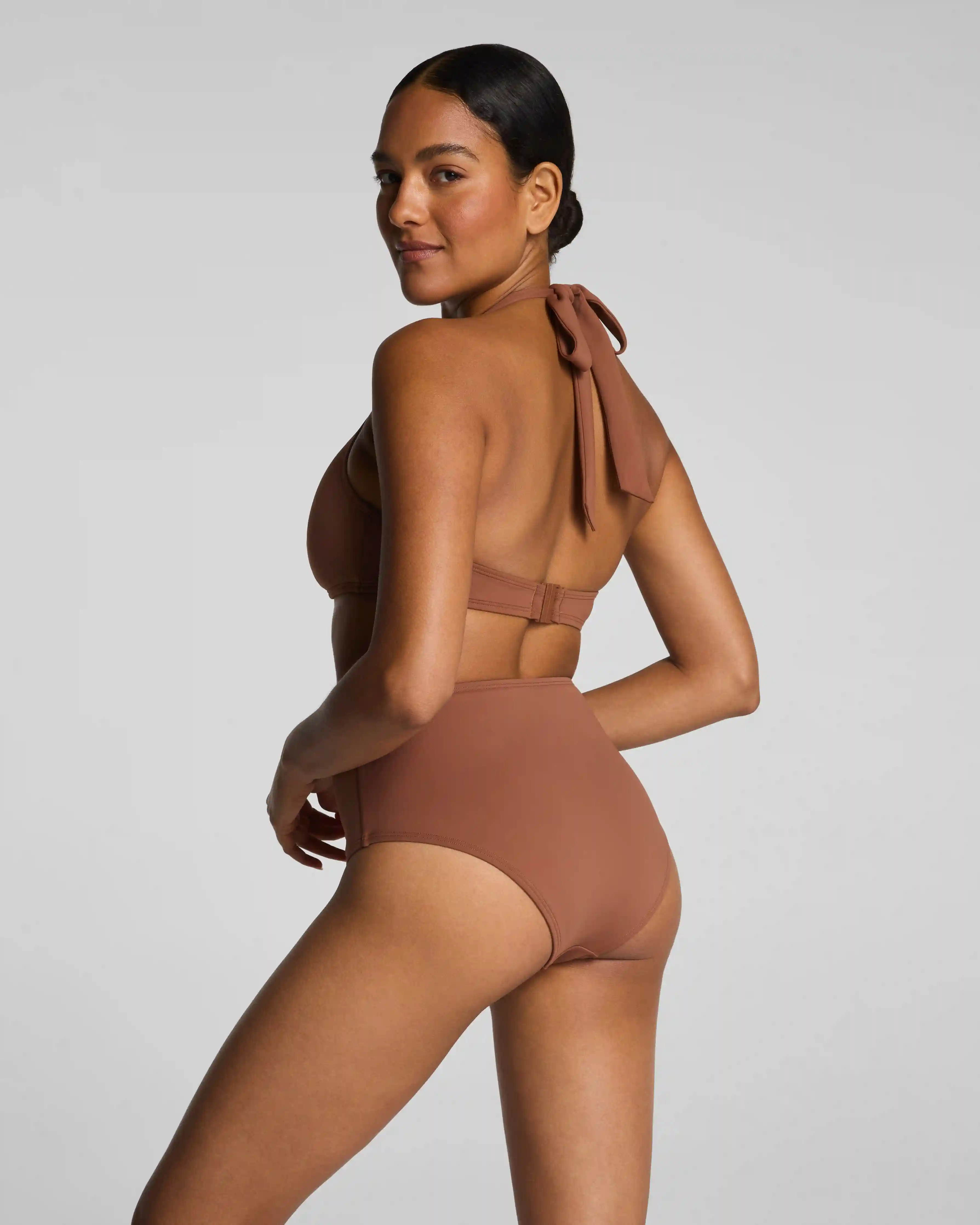 Alternative view of SPANXshape® Swim Halter Bikini Top | Caraway