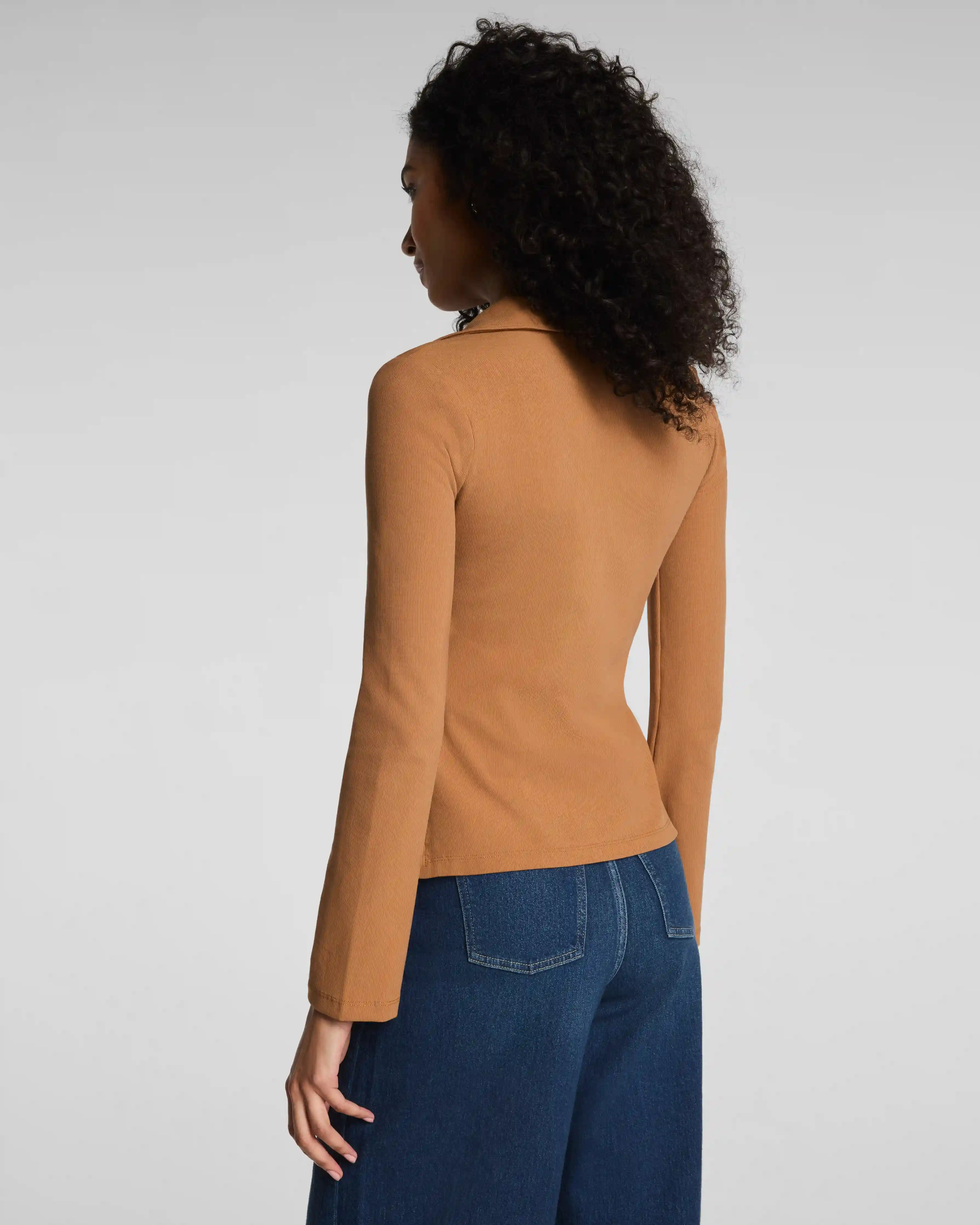Alternative view of SPANX® Ribbed Knit Button Down | Maplewood