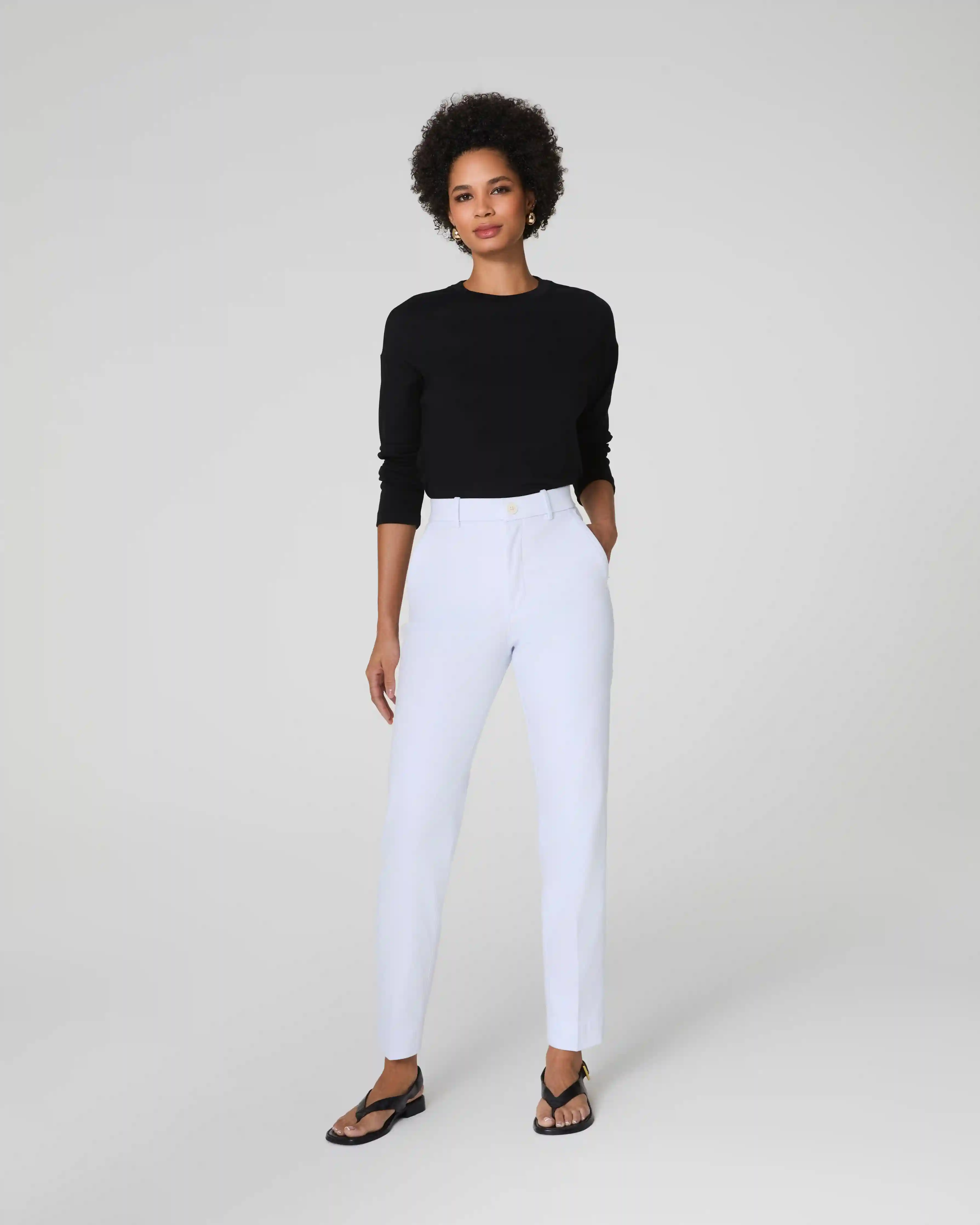 SPANXsupersmooth®  Stretch Twill Slim Straight Pant | Classic White